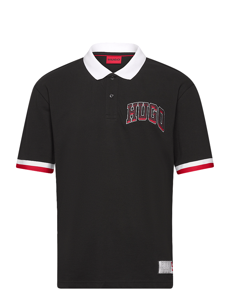 HUGO - Dillet - kortærmede poloer - black - 0