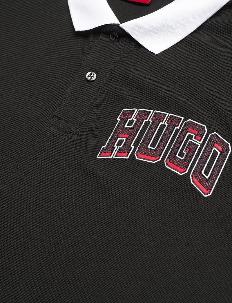 HUGO - Dillet - kortærmede poloer - black - 2