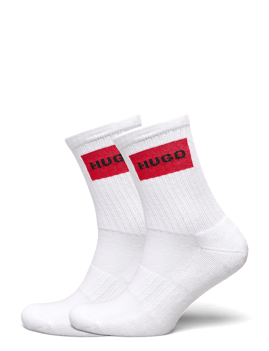 HUGO - 2P QS RIB LABEL CC W - klassikalised sokid - white - 0
