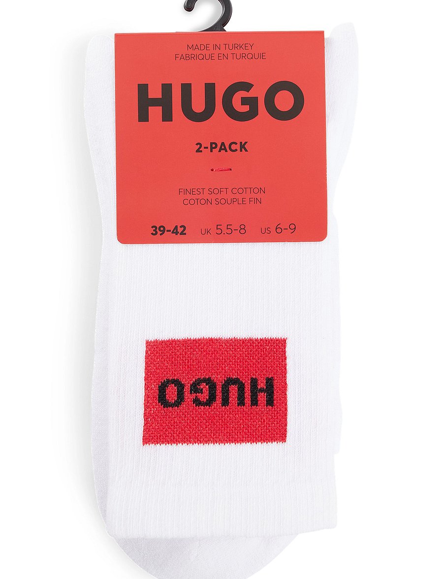 HUGO - 2P QS RIB LABEL CC W - klassikalised sokid - white - 1