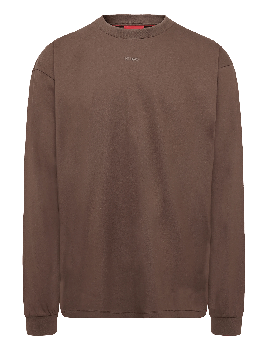 HUGO - Daposo - langärmelige t-shirts - brown overflow - 0