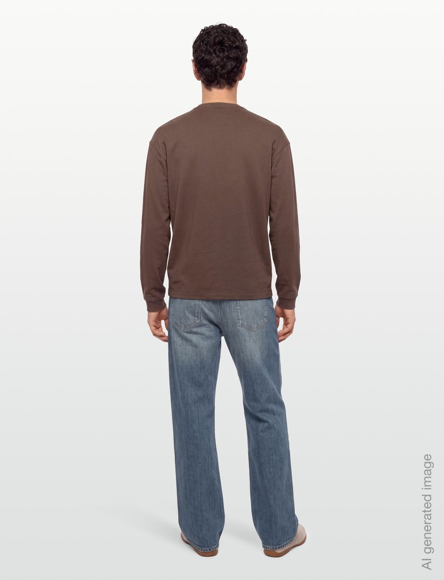 HUGO - Daposo - langärmelige t-shirts - brown overflow - 4
