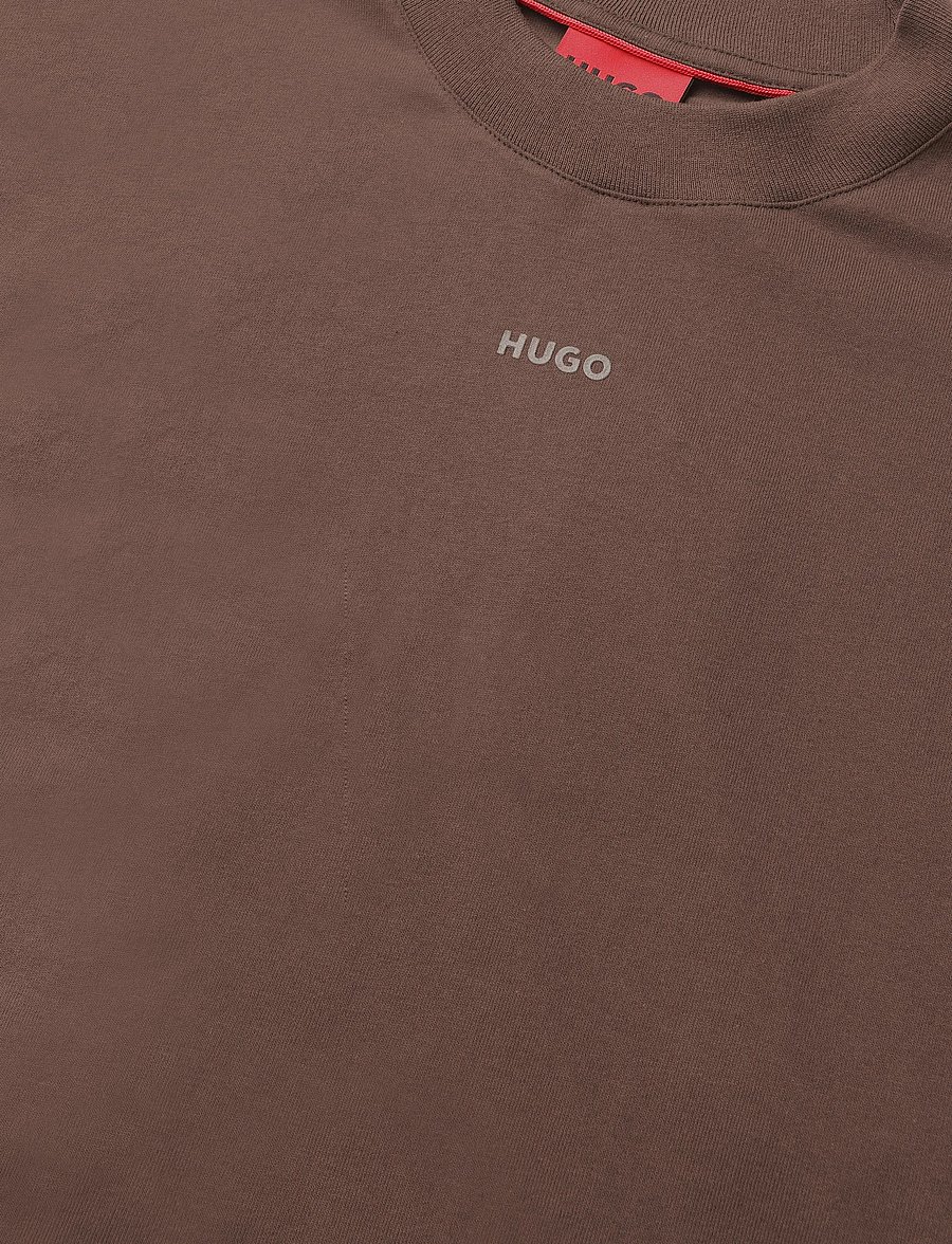 HUGO - Daposo - langärmelige t-shirts - brown overflow - 2