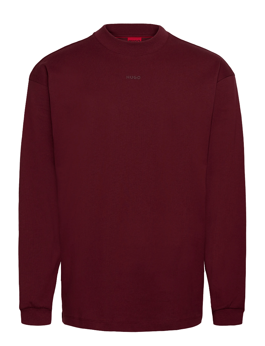 HUGO - Daposo - t-krekli ar garām piedurknēm - dark red - 0