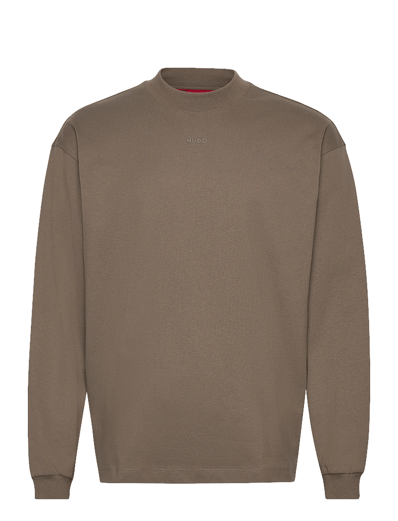 HUGO - Daposo - langærmede t-shirts - medium grey - 0