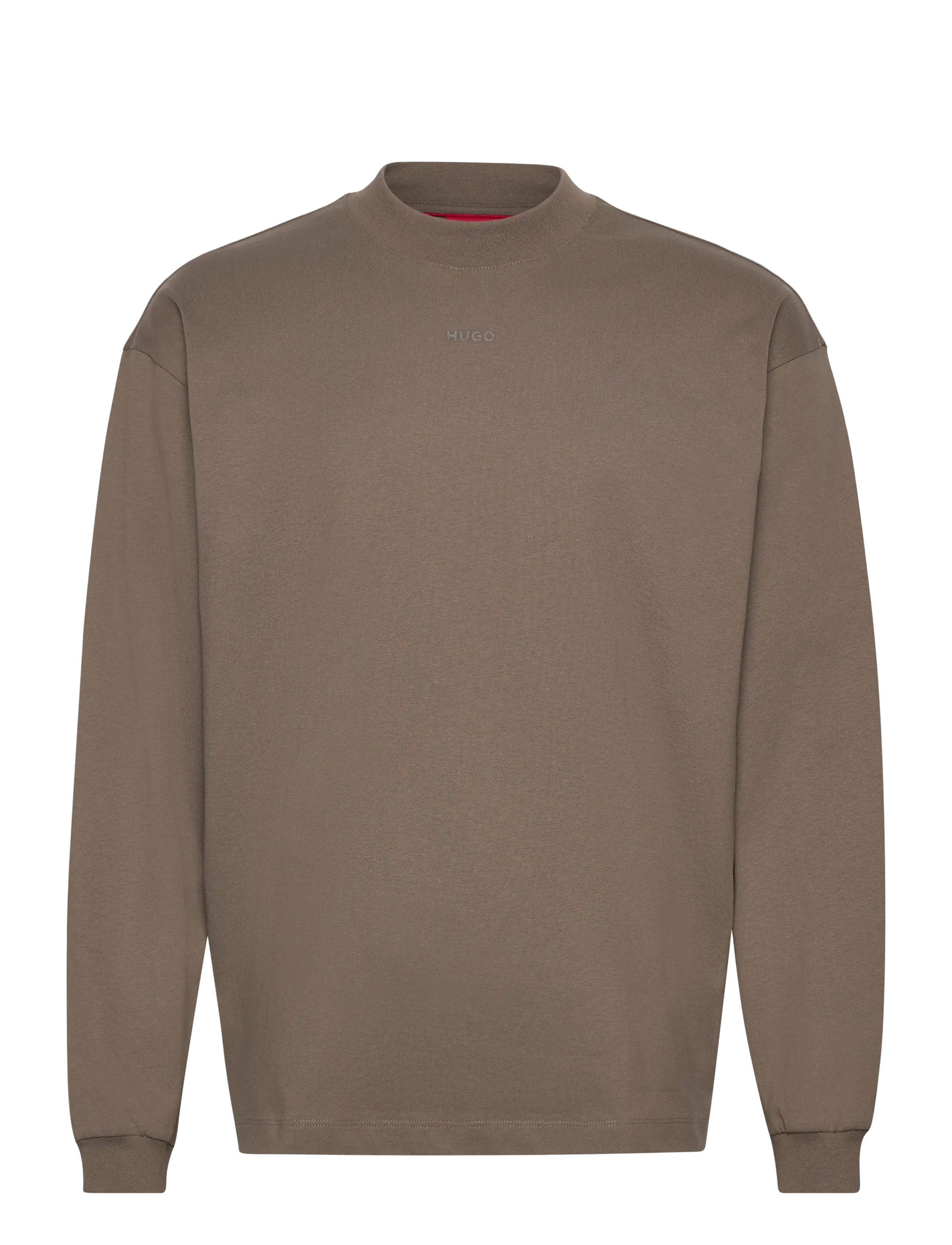HUGO Daposo - T-Shirts - MEDIUM GREY / brown