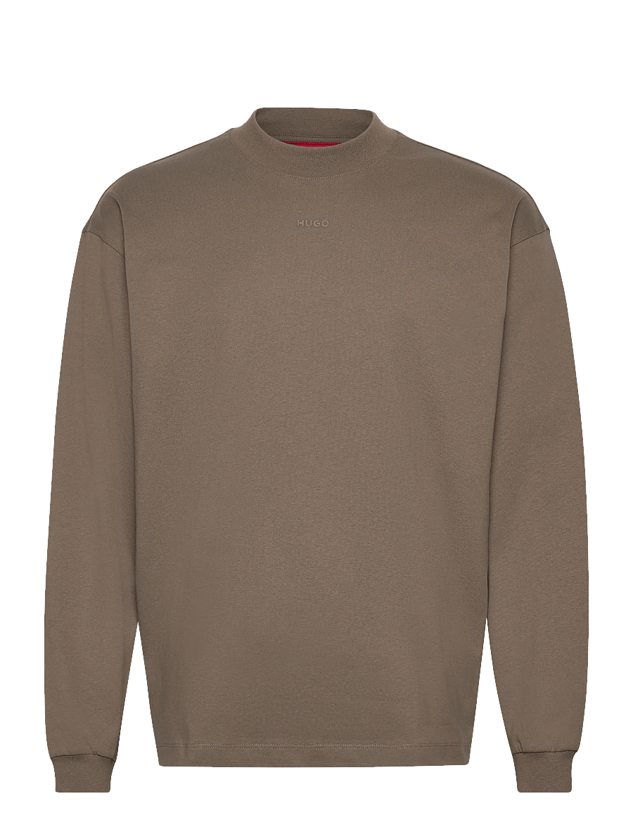 HUGO - Daposo - langärmelige t-shirts - medium grey - 0