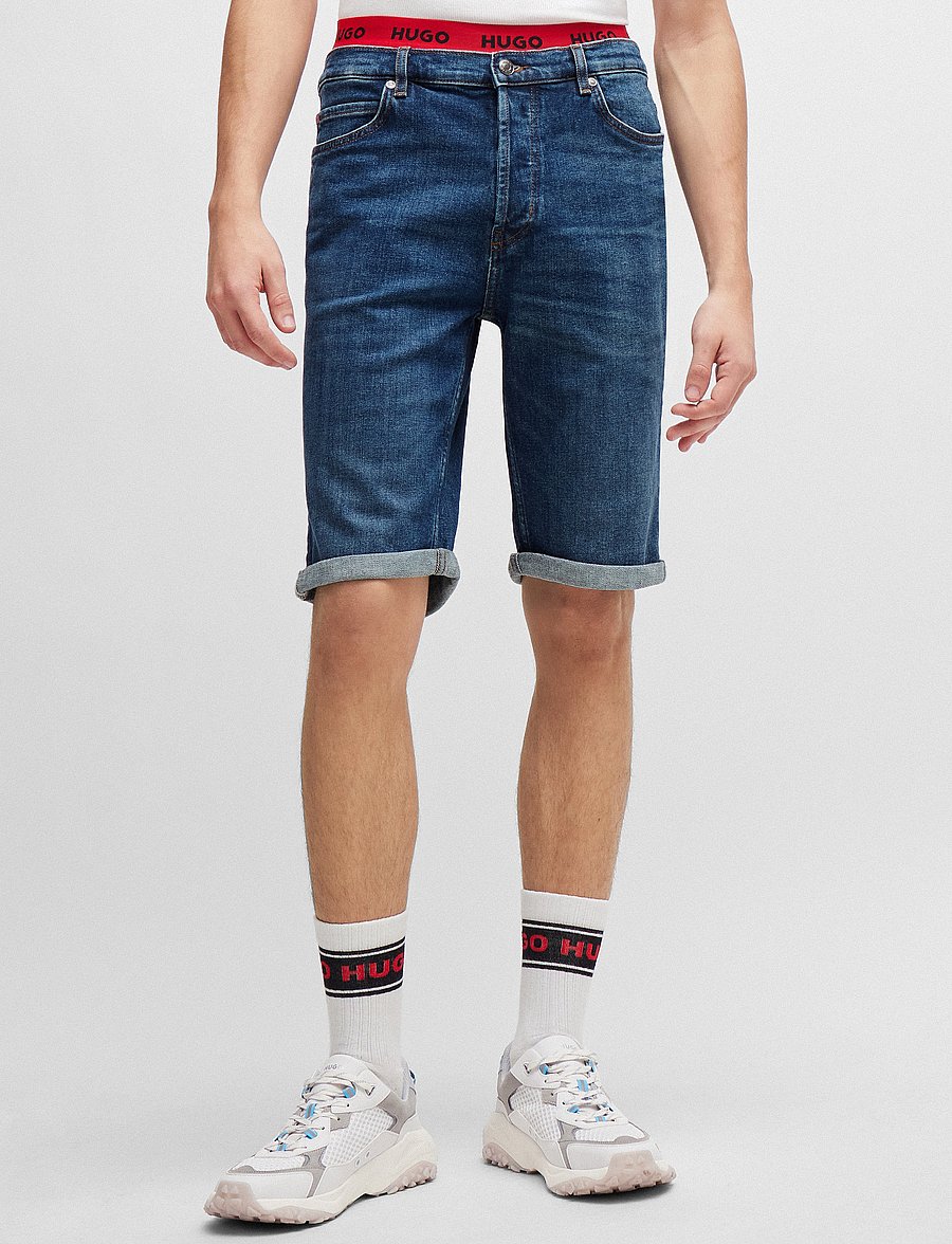HUGO - HUGO 634/S - short en jean - medium blue - 0