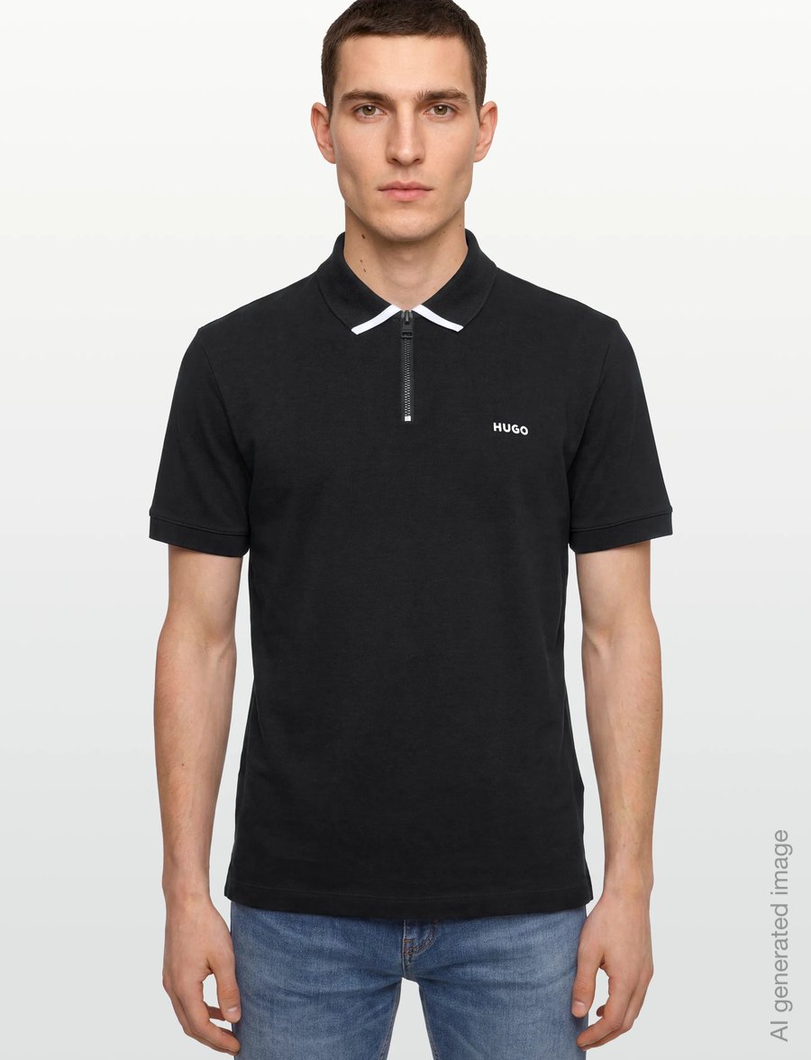 HUGO - Dalomino - kortærmede poloer - black - 3