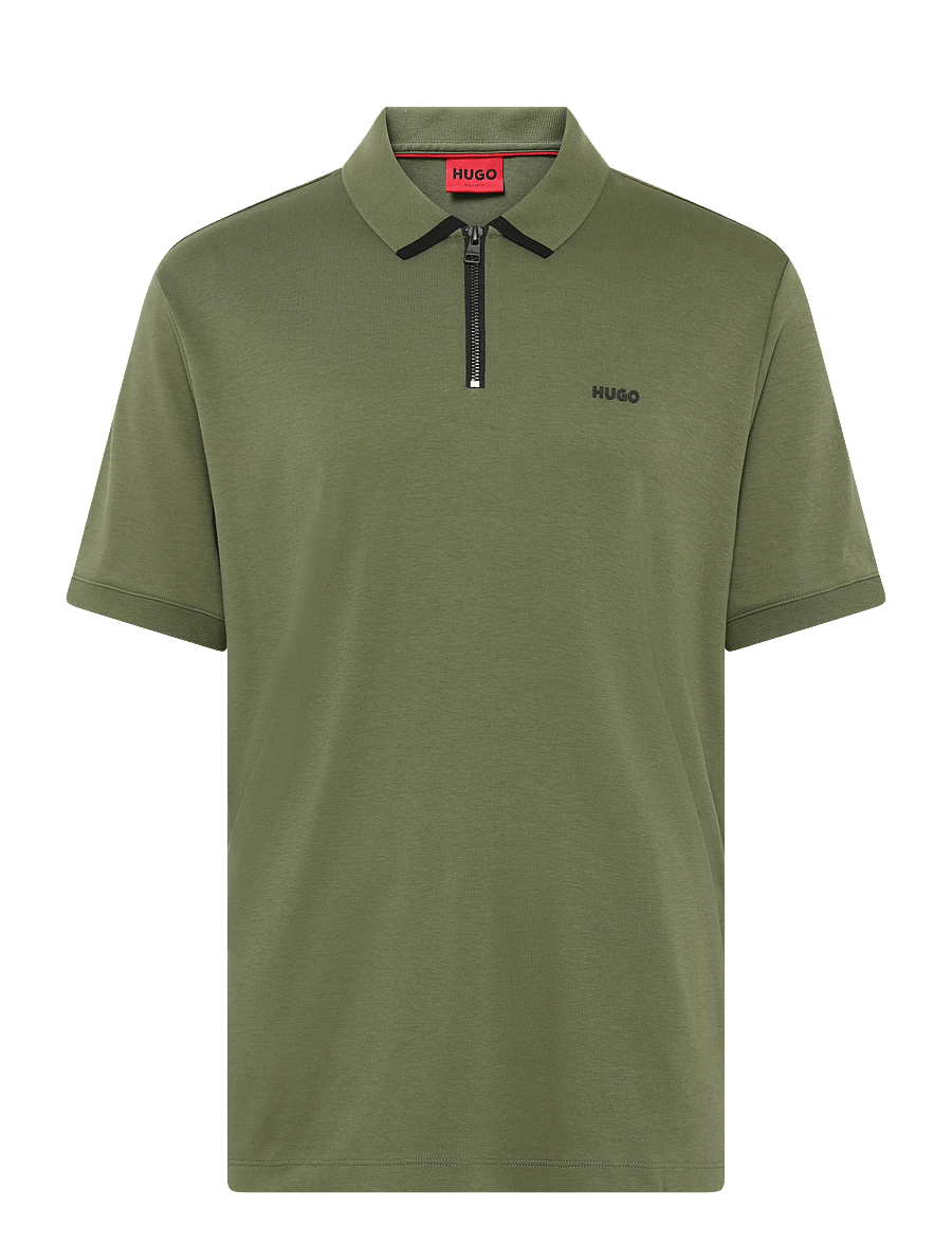 HUGO - Dalomino - langärmlige strick-polohemden - open green - 0