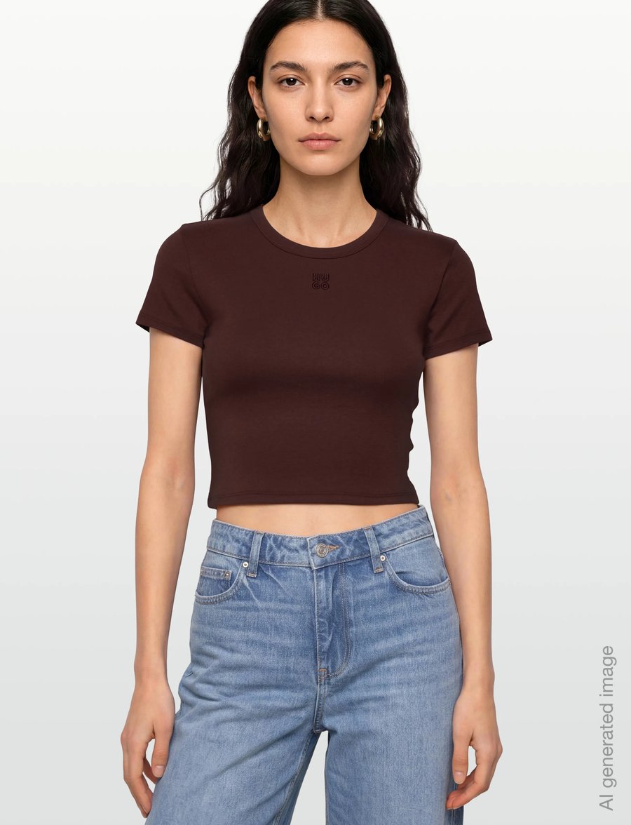 HUGO - Delanor - lühikesed topid - dark brown - 3