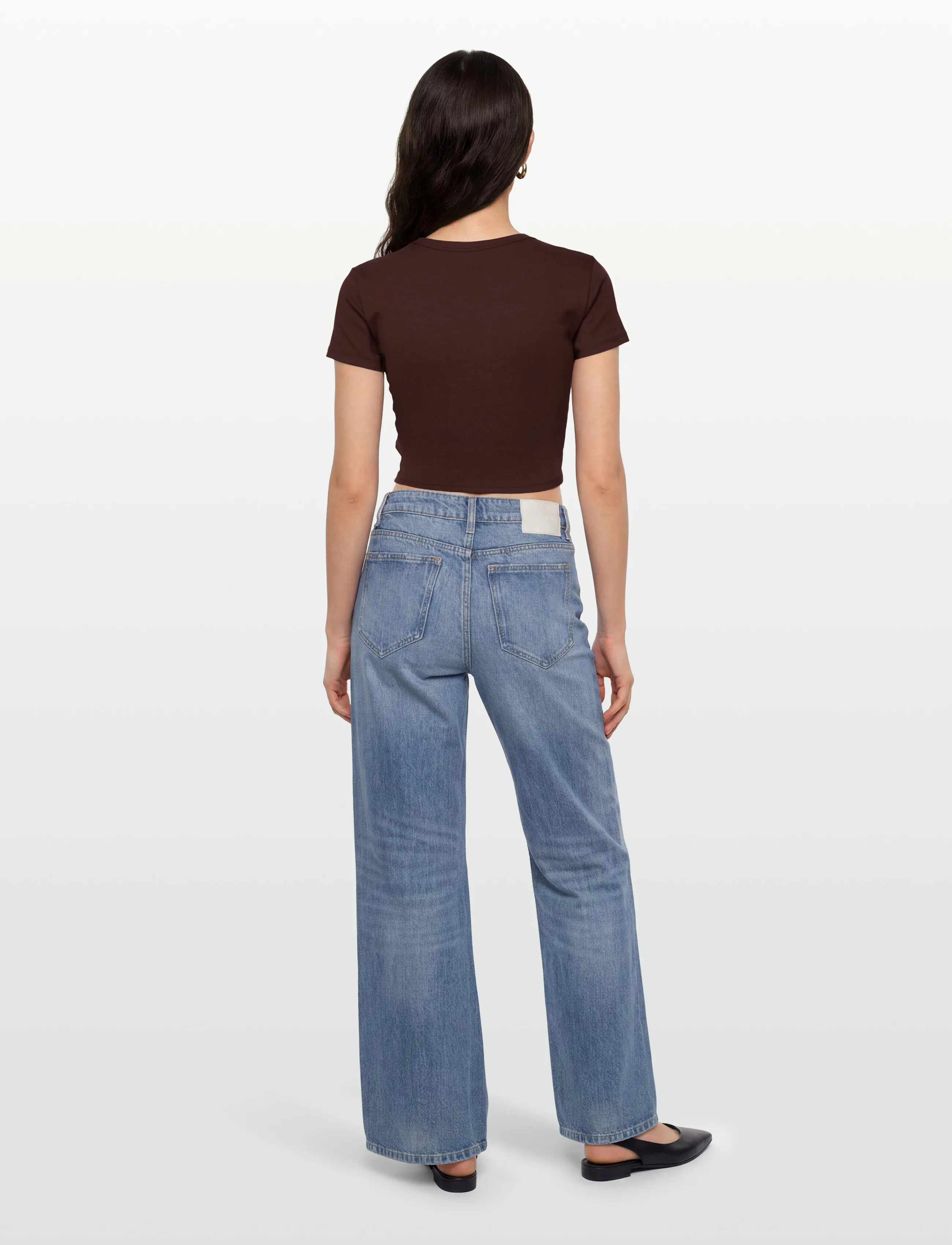 HUGO - Delanor - crop tops - dark brown - 4