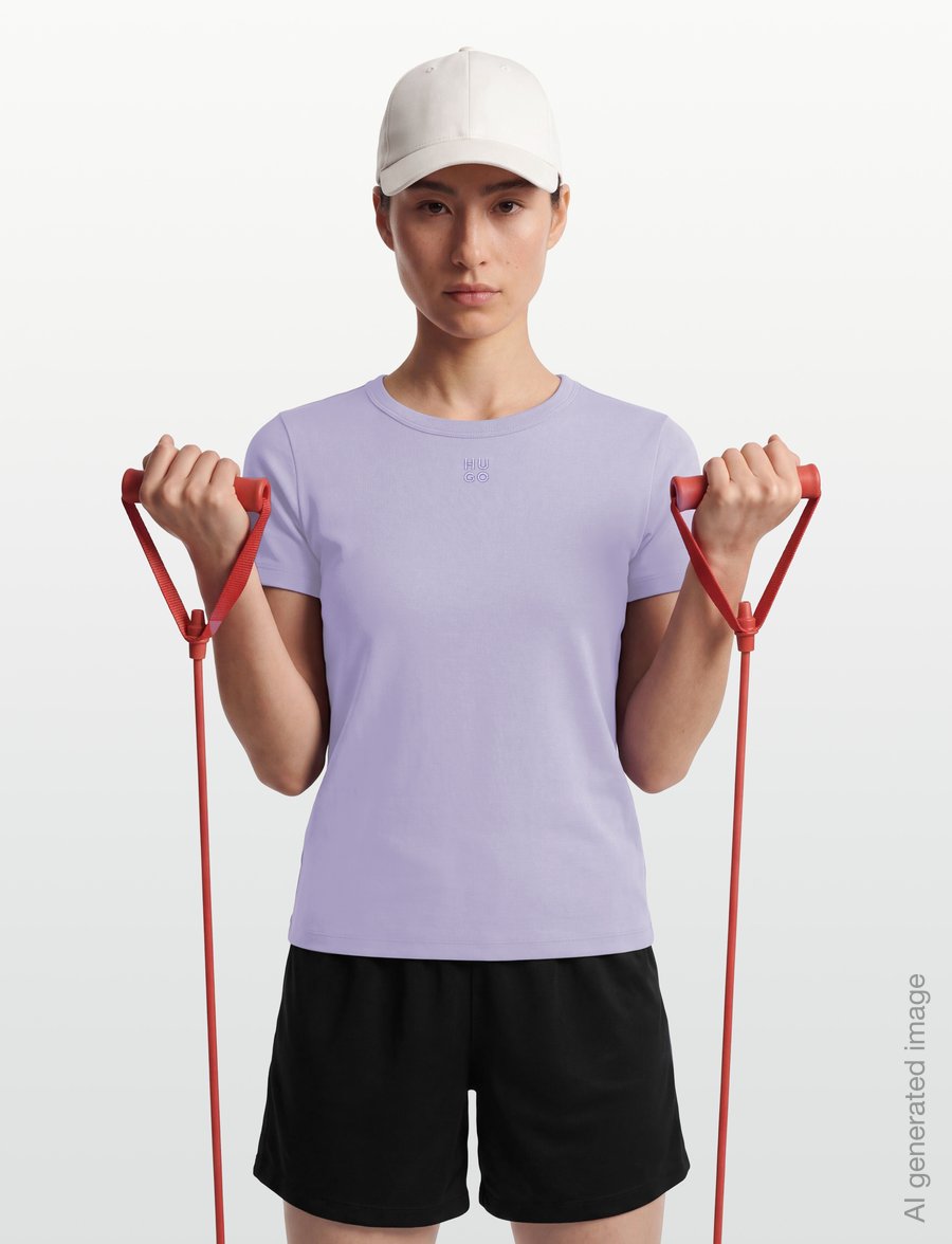 HUGO - Deloris - t-shirts - bright purple - 3