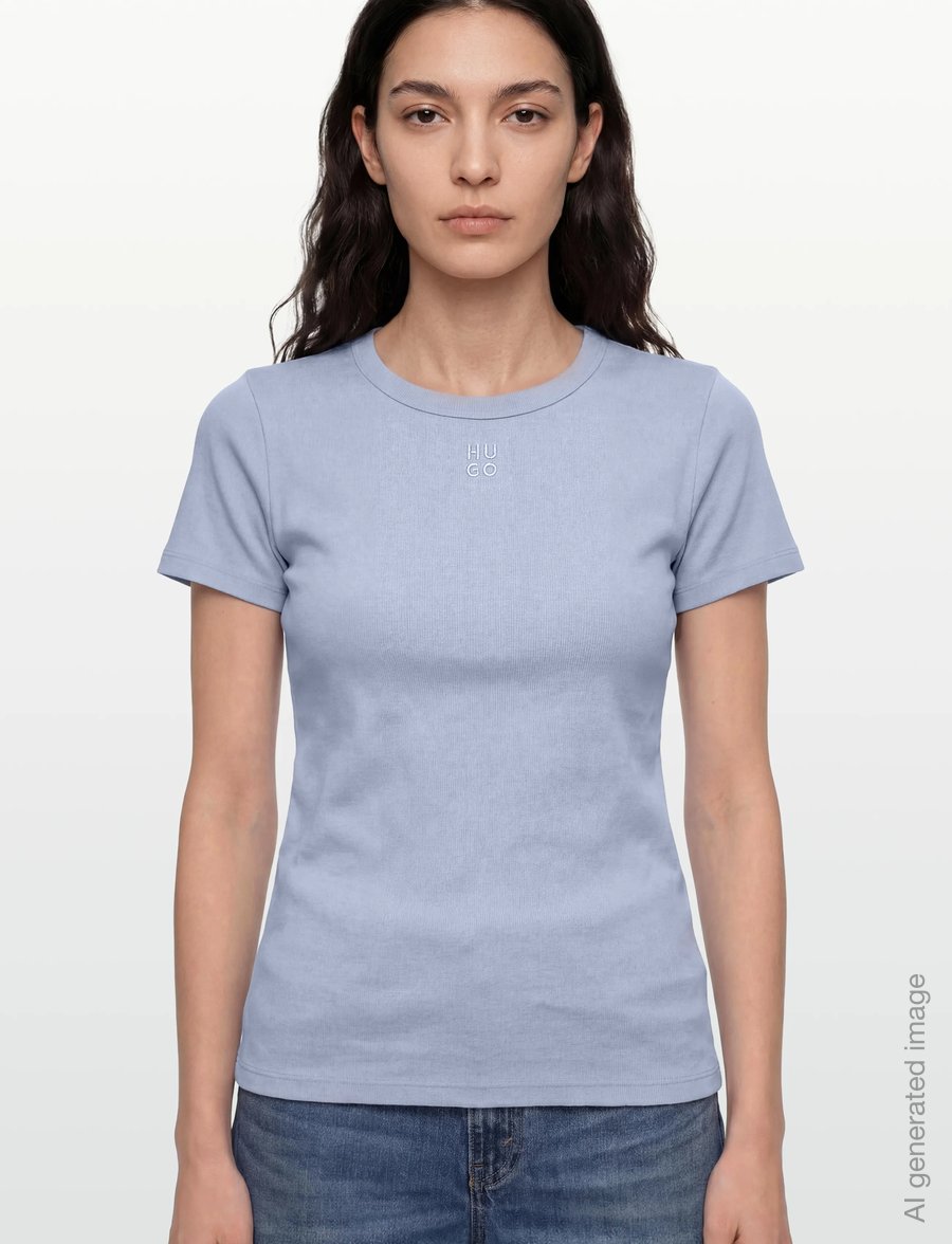 HUGO - Deloris - t-shirts - open blue - 3