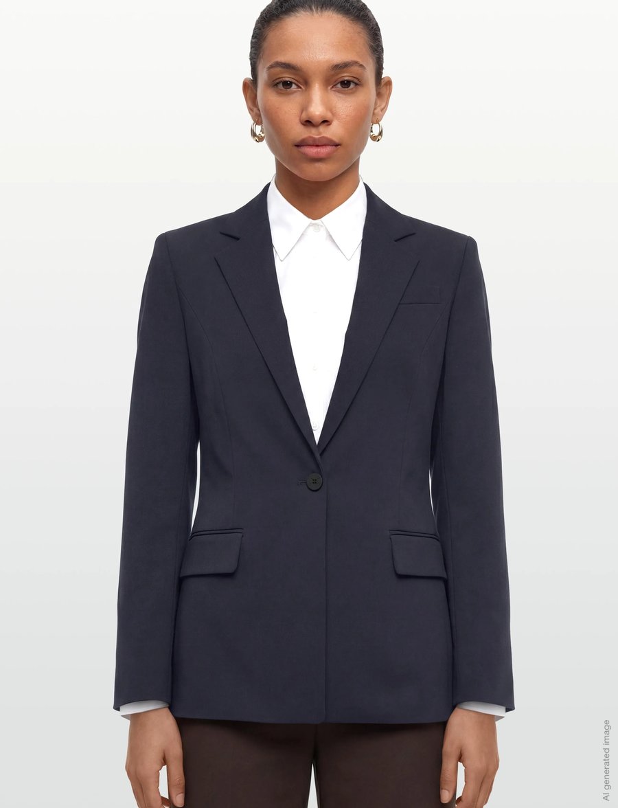 HUGO - Amegan - single breasted blazers - open blue - 3