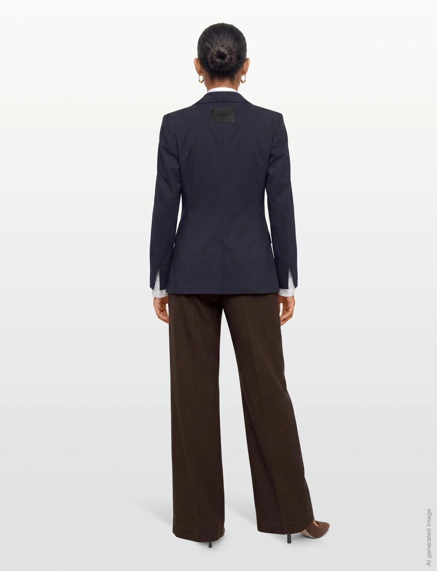 HUGO - Amegan - single breasted blazers - open blue - 4