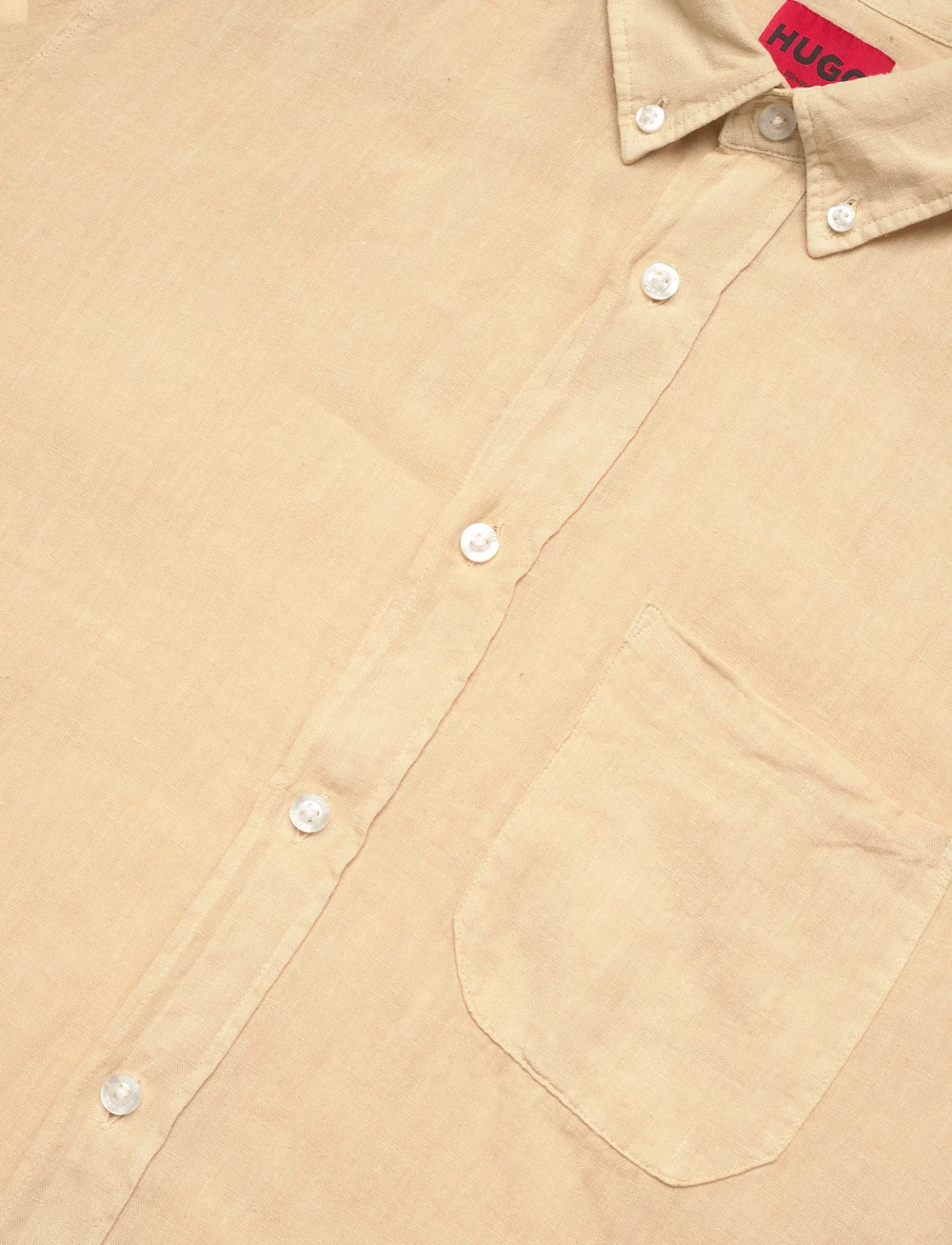 HUGO - Ermann - linen shirts - open beige - 3