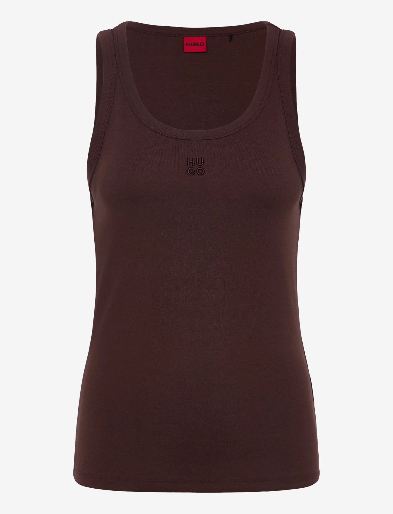 HUGO - Datamia - Ärmellose tops - dark brown - 0