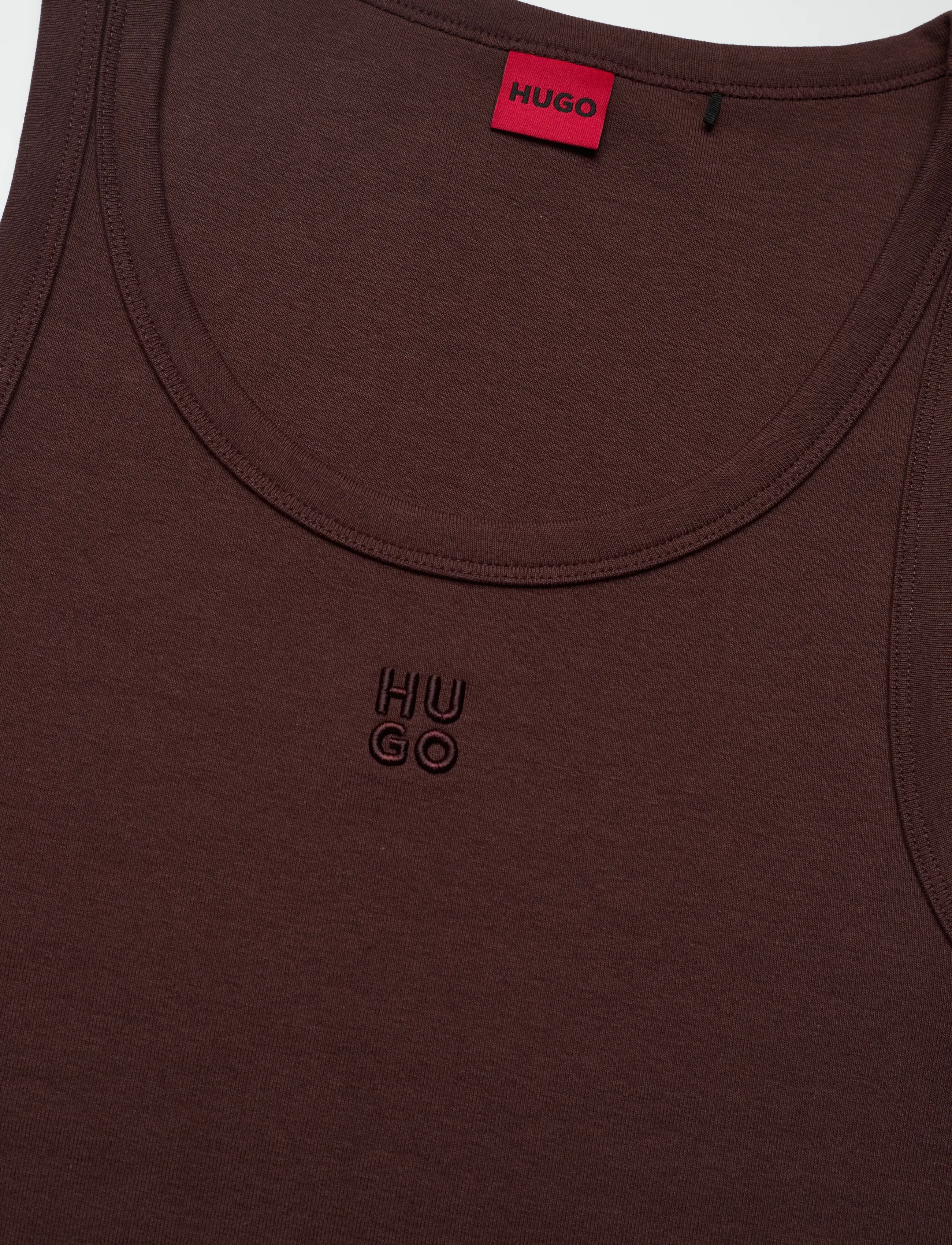 HUGO - Datamia - mouwloze tops - dark brown - 2