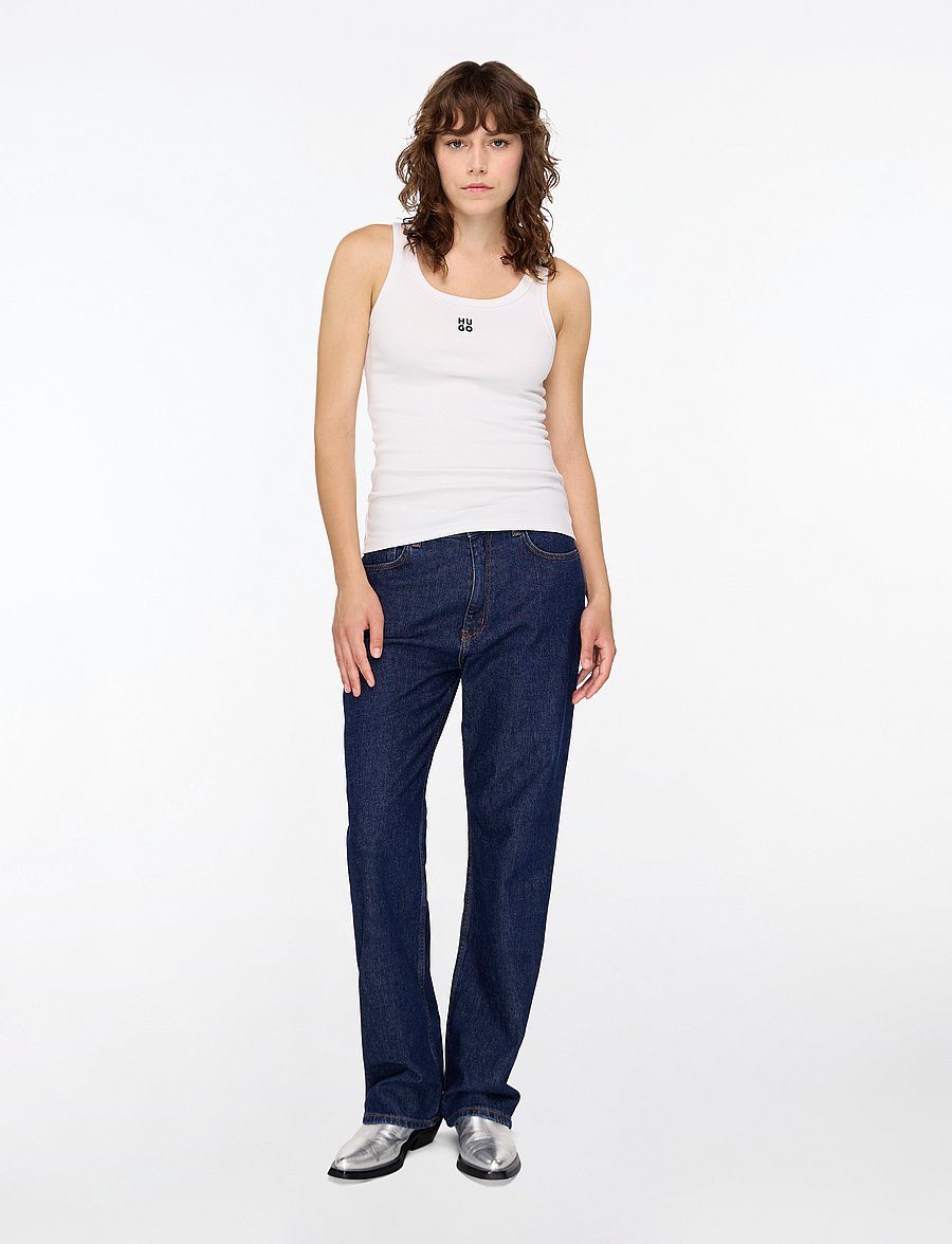 HUGO - Datamia - varrukateta topid - white - 3