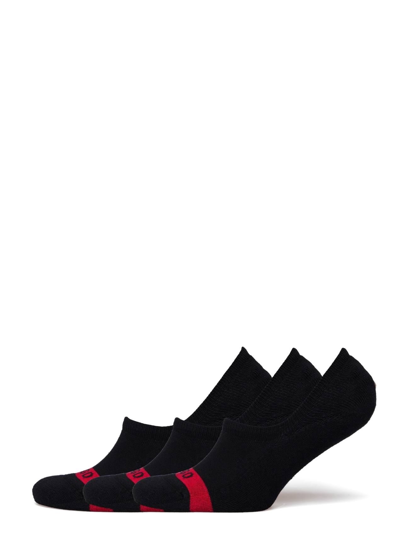 HUGO 3P LC PLUSH TAPE CC - Ankelstrømper - BLACK / black