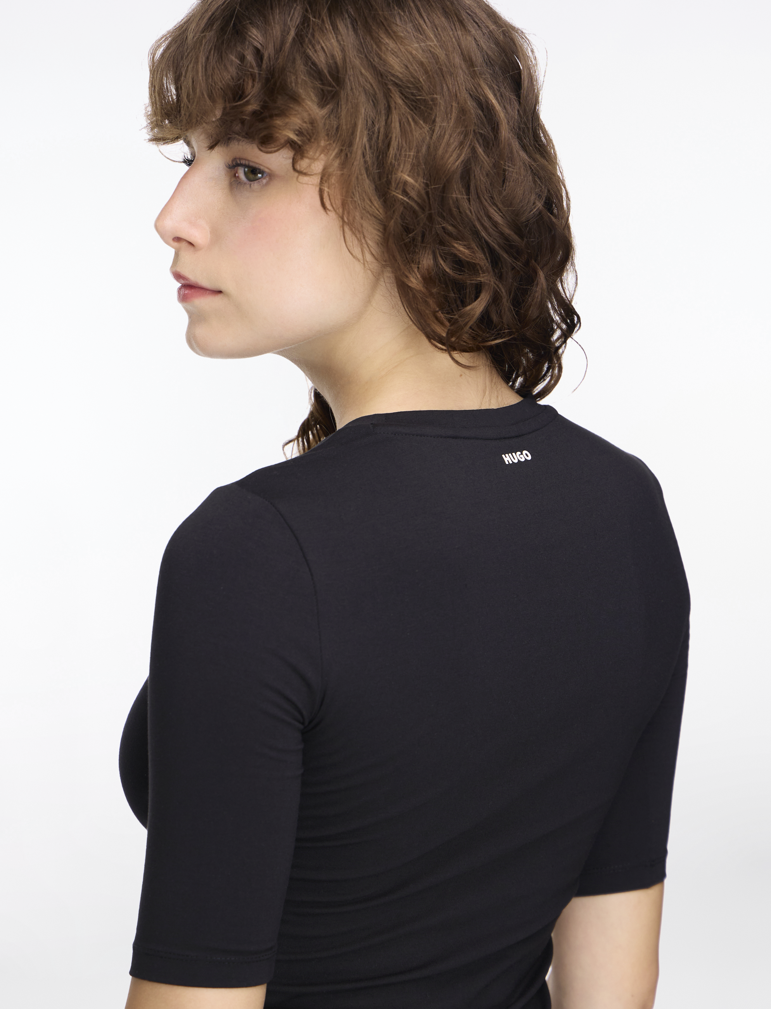 HUGO - Darnelia - t-shirts - black - 5