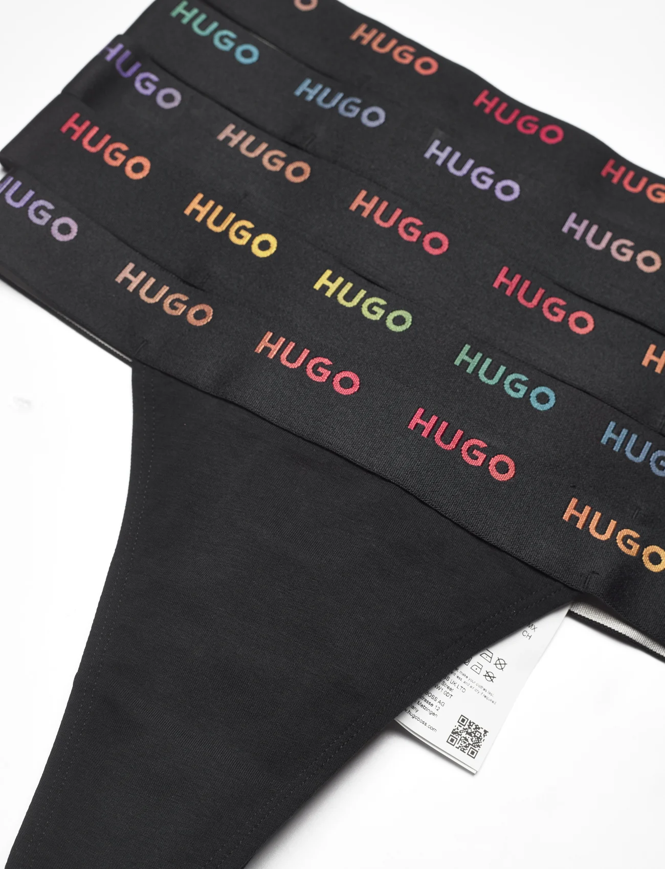 HUGO - RAINBOW FIVE PACK - stringtrusser - black - 1