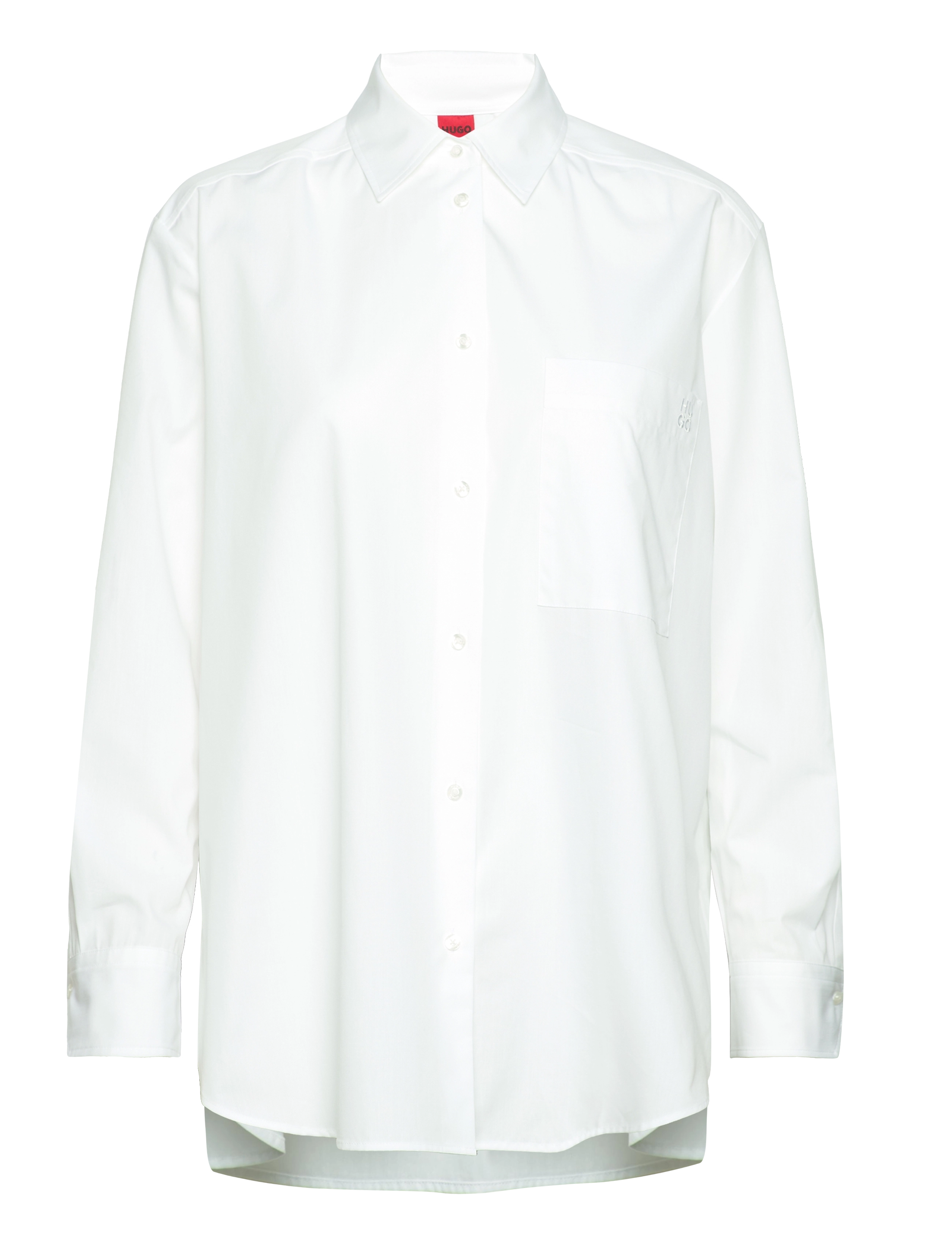 HUGO The Oversize Shirt, 34, White, Skjorter > Langærmede, Dame