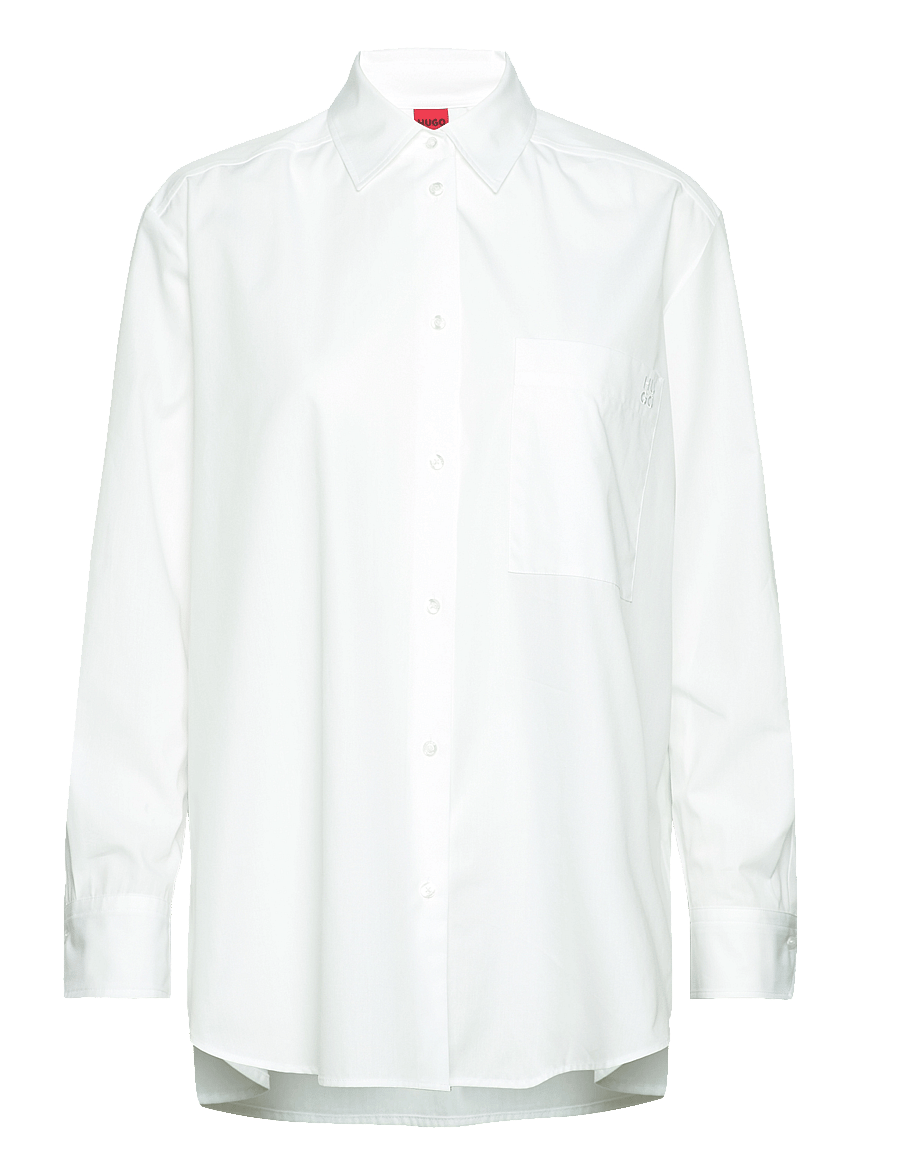 HUGO - The Oversize Shirt - langærmede skjorter - white - 0