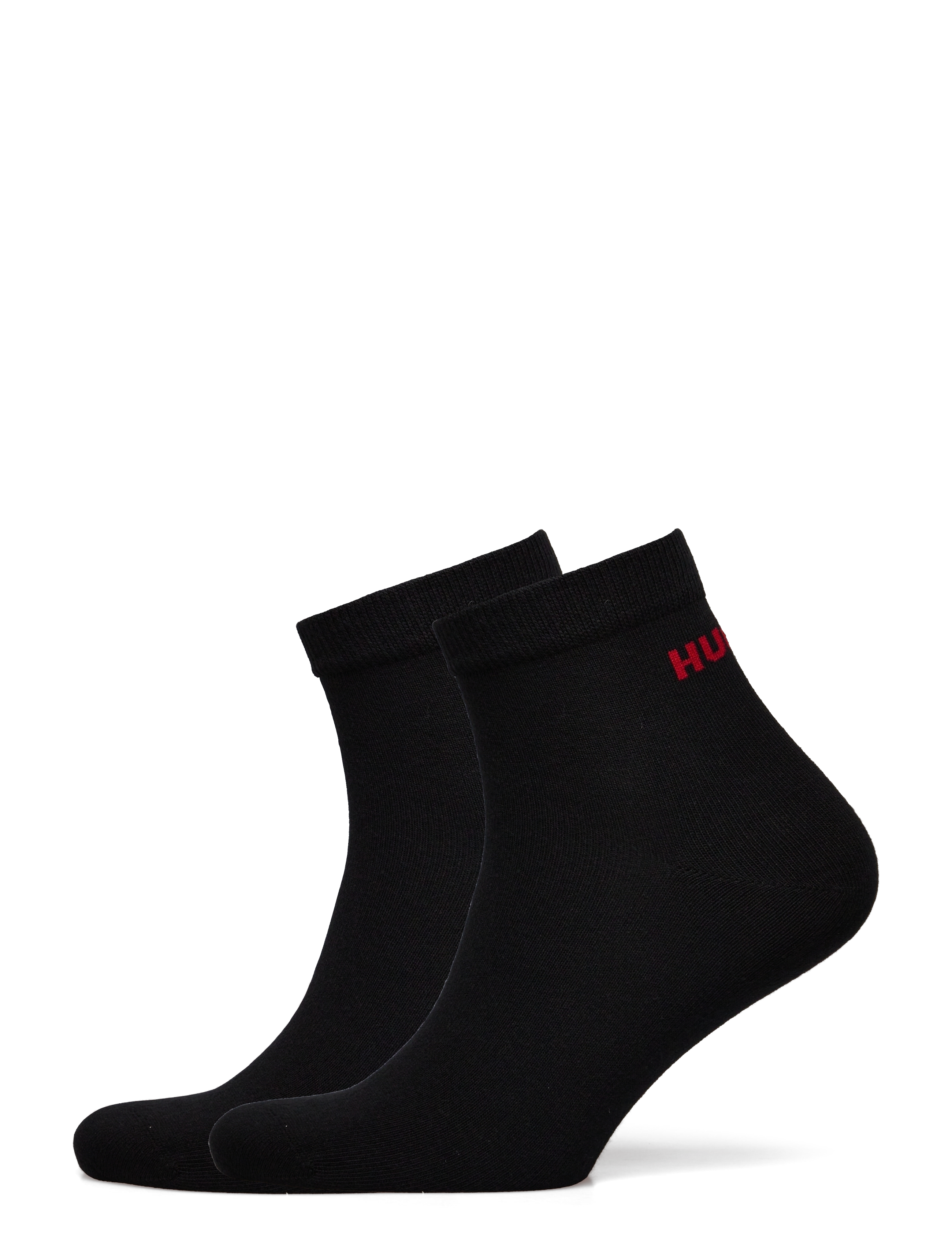 HUGO 2P Sh Logo Cc, 39-42, Black, Sokker > Ankelstrømper, Herre