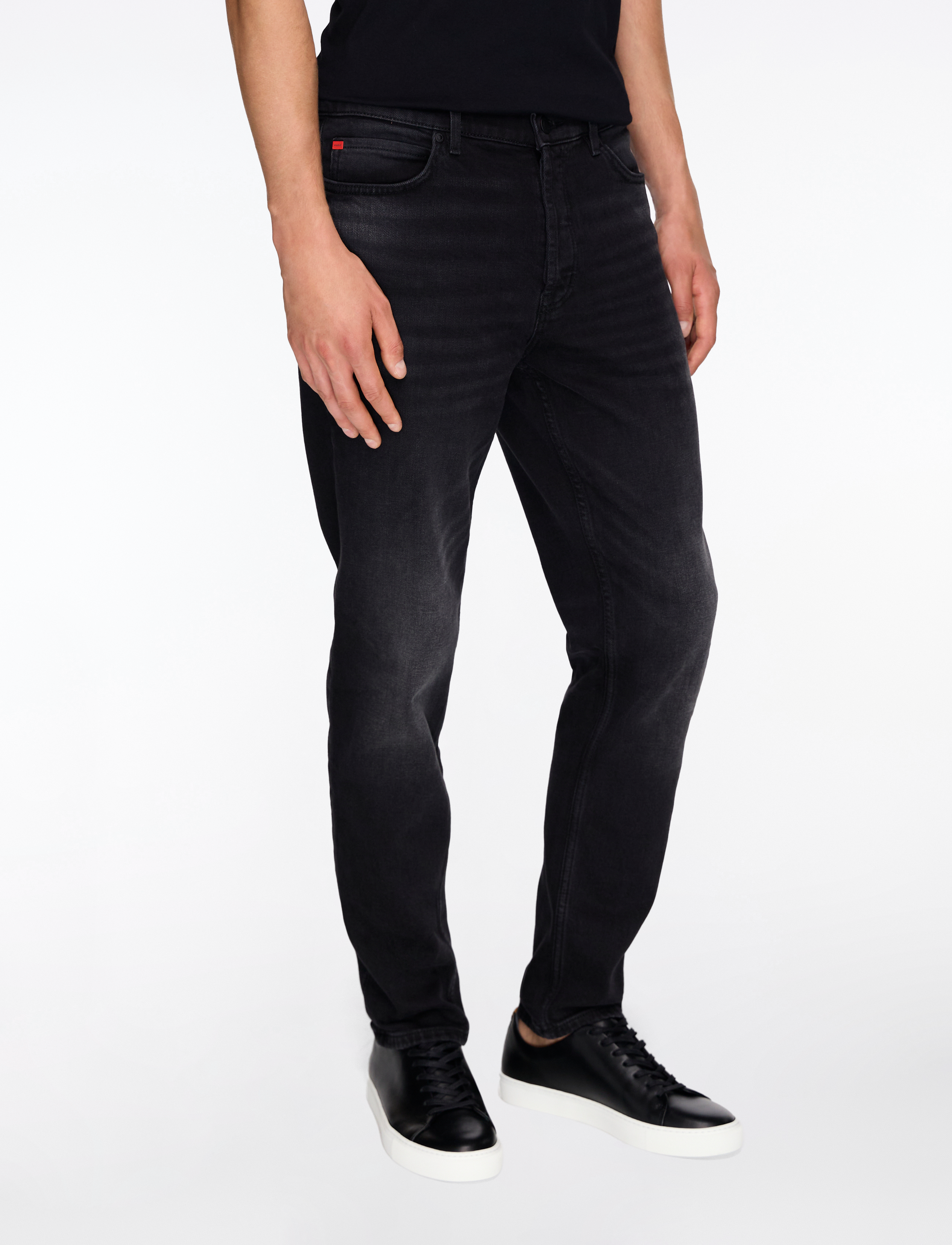 HUGO HUGO 634 - Sašaurināti džinsi - BLACK / black
