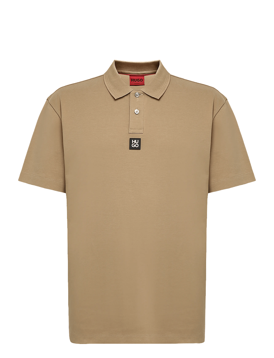 HUGO - Deabono_D - short-sleeved polos - beige overflow - 0