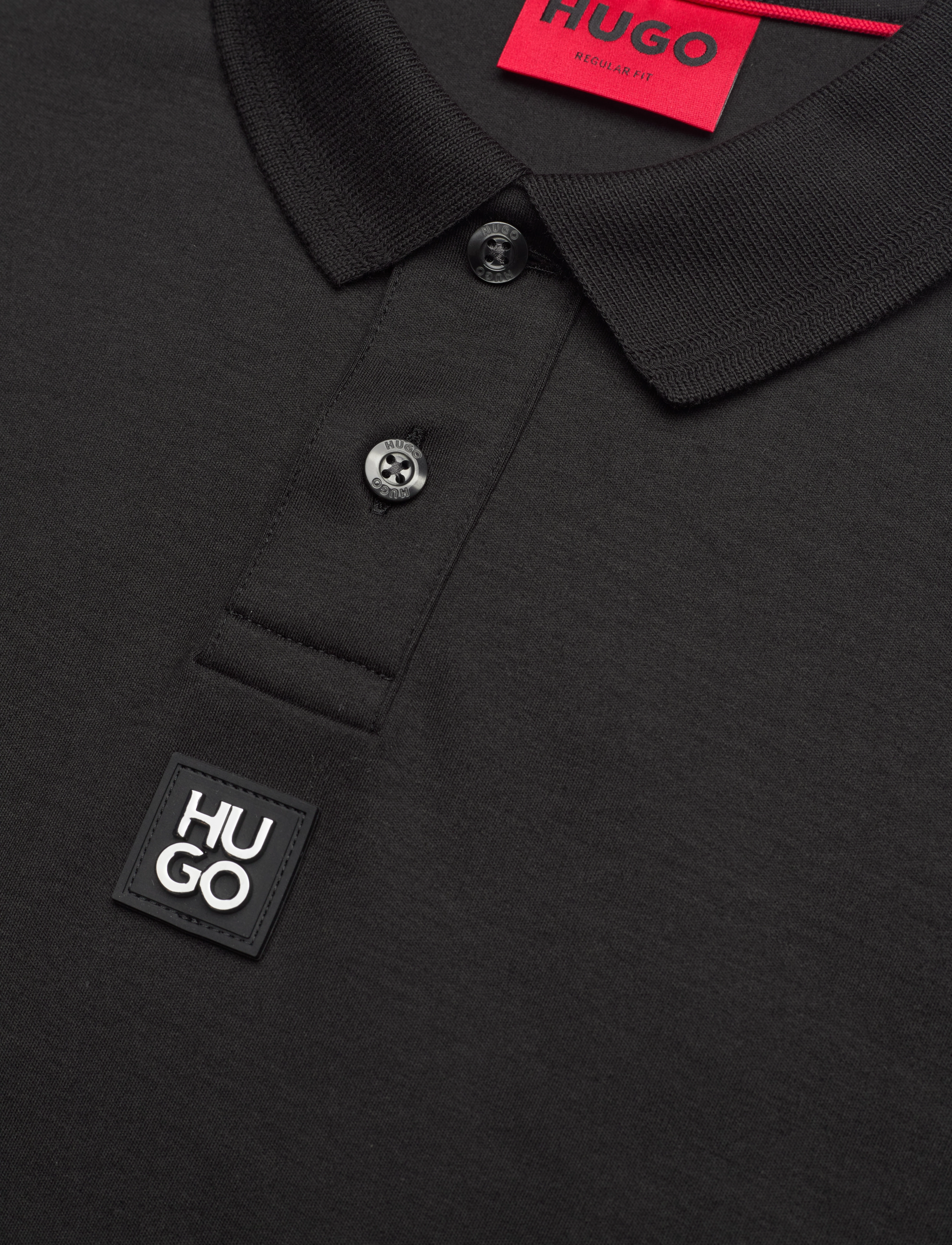 HUGO - Deabono_D - lühikeste varrukatega polod - black - 2