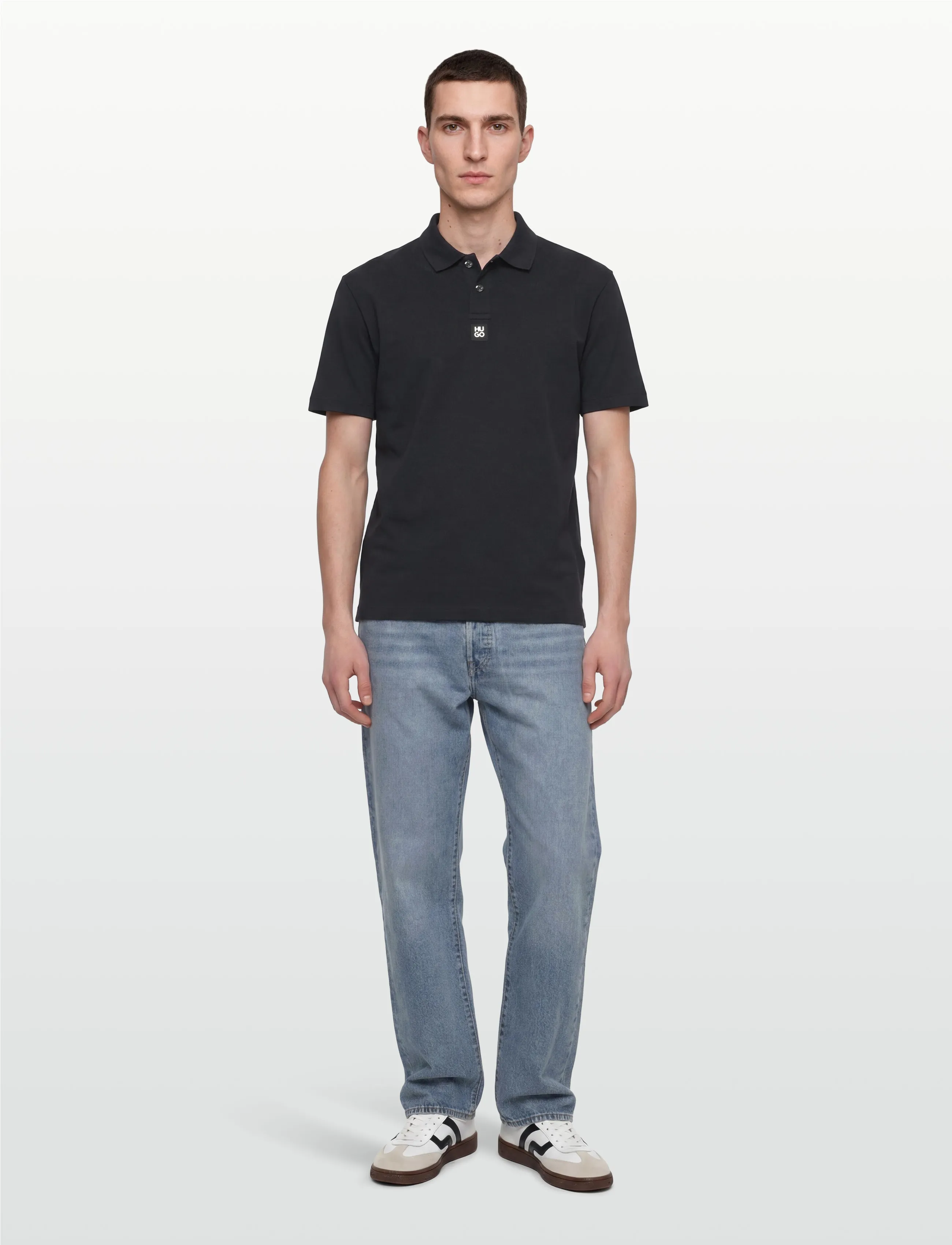 HUGO Deabono_D, Mænd, Polo T-shirt, Sort, Str: M