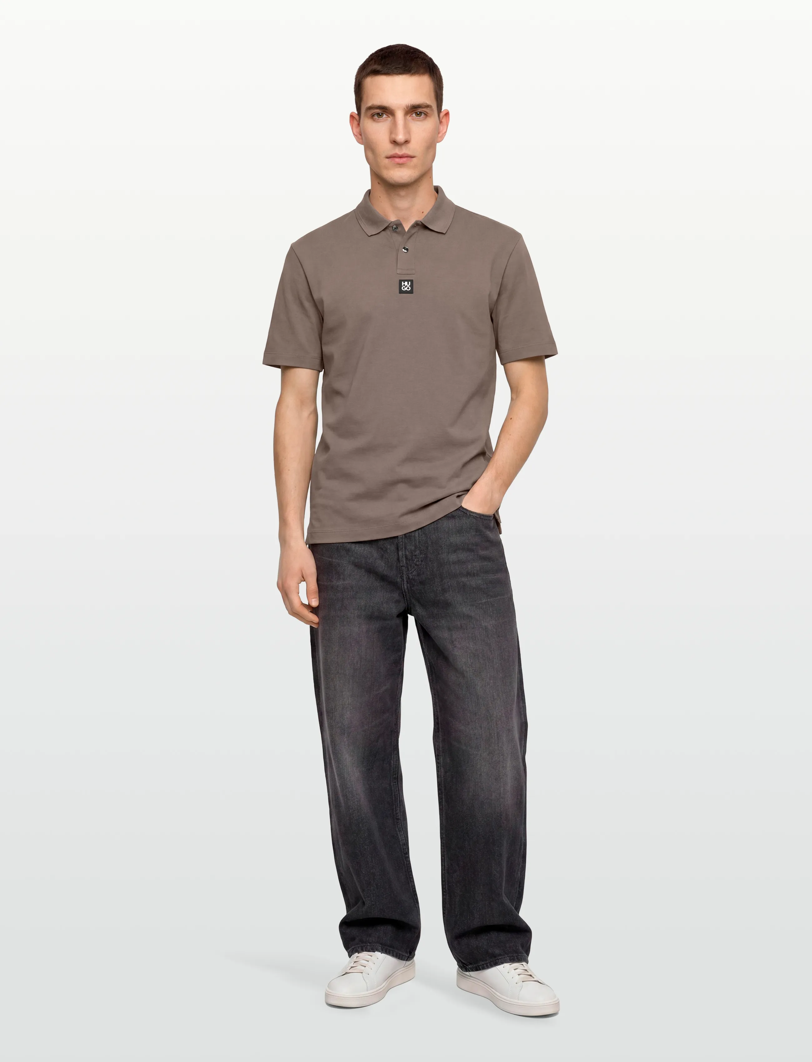 HUGO Deabono_D - Poloshirts - LIGHT/PASTEL BROWN / brown