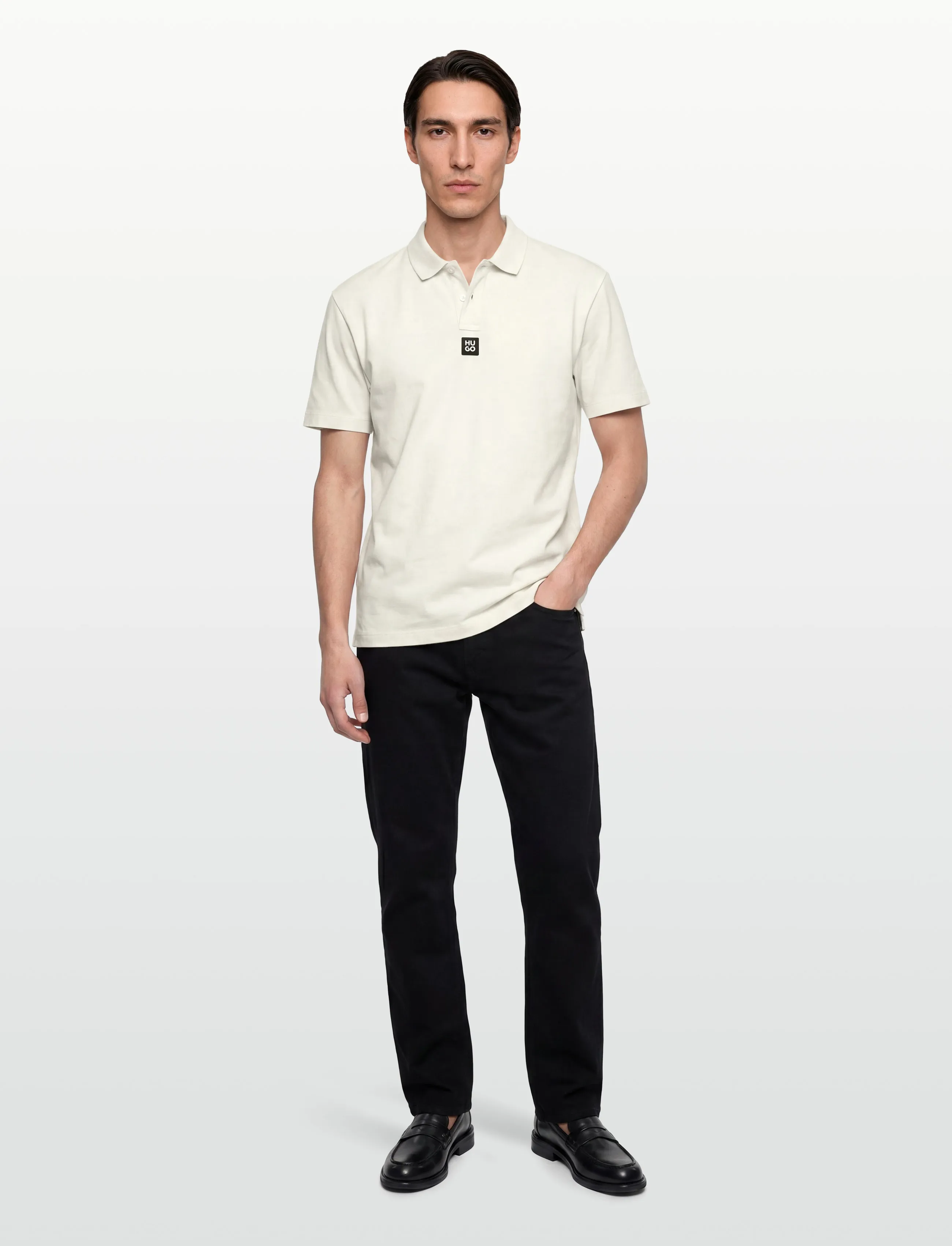 HUGO Deabono_D, XL, Polos, Creme - Short-sleeved, Männerswear