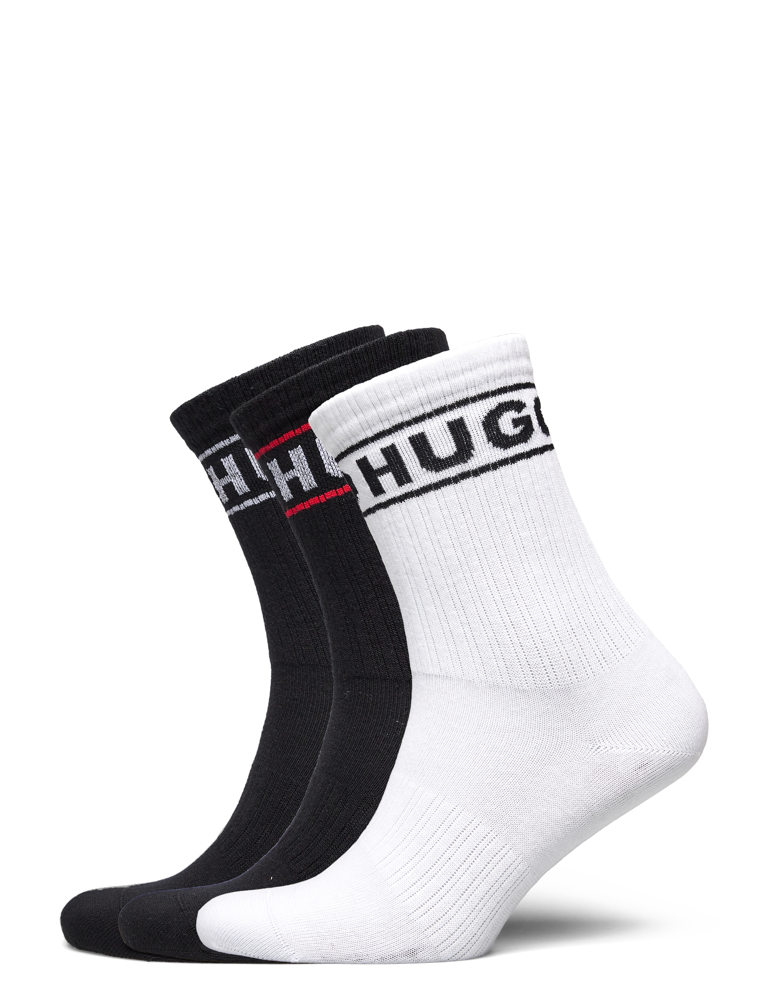 HUGO 3P Qsrib Sporty Cc W, 39-42, White, Sokker > Almindelige Sokker, Dame