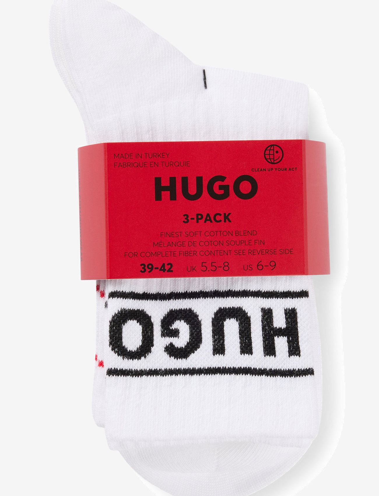 HUGO - 3P QSRIB SPORTY CC W - klassikalised sokid - white - 1