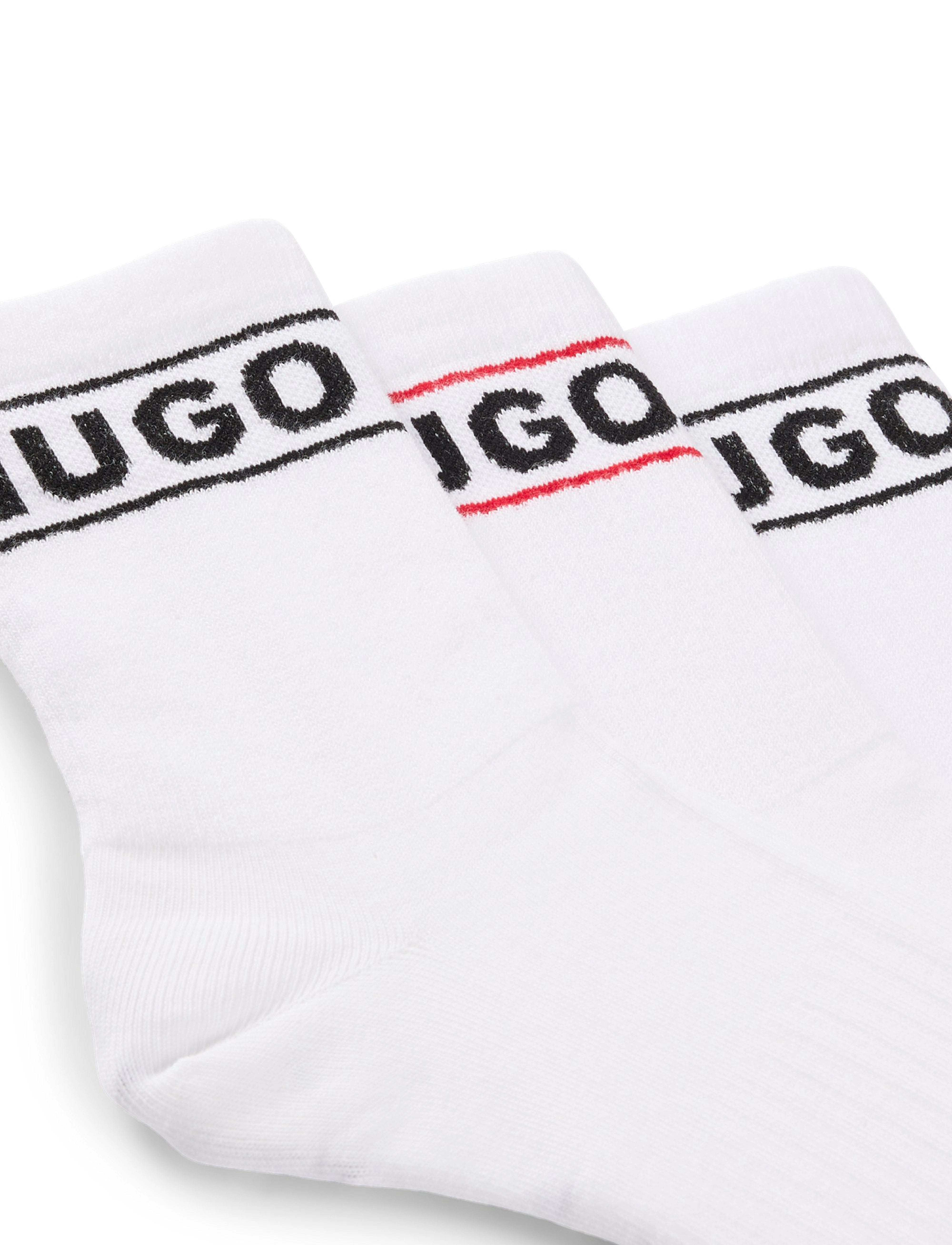 HUGO - 3P QSRIB SPORTY CC W - normale socken - white - 2