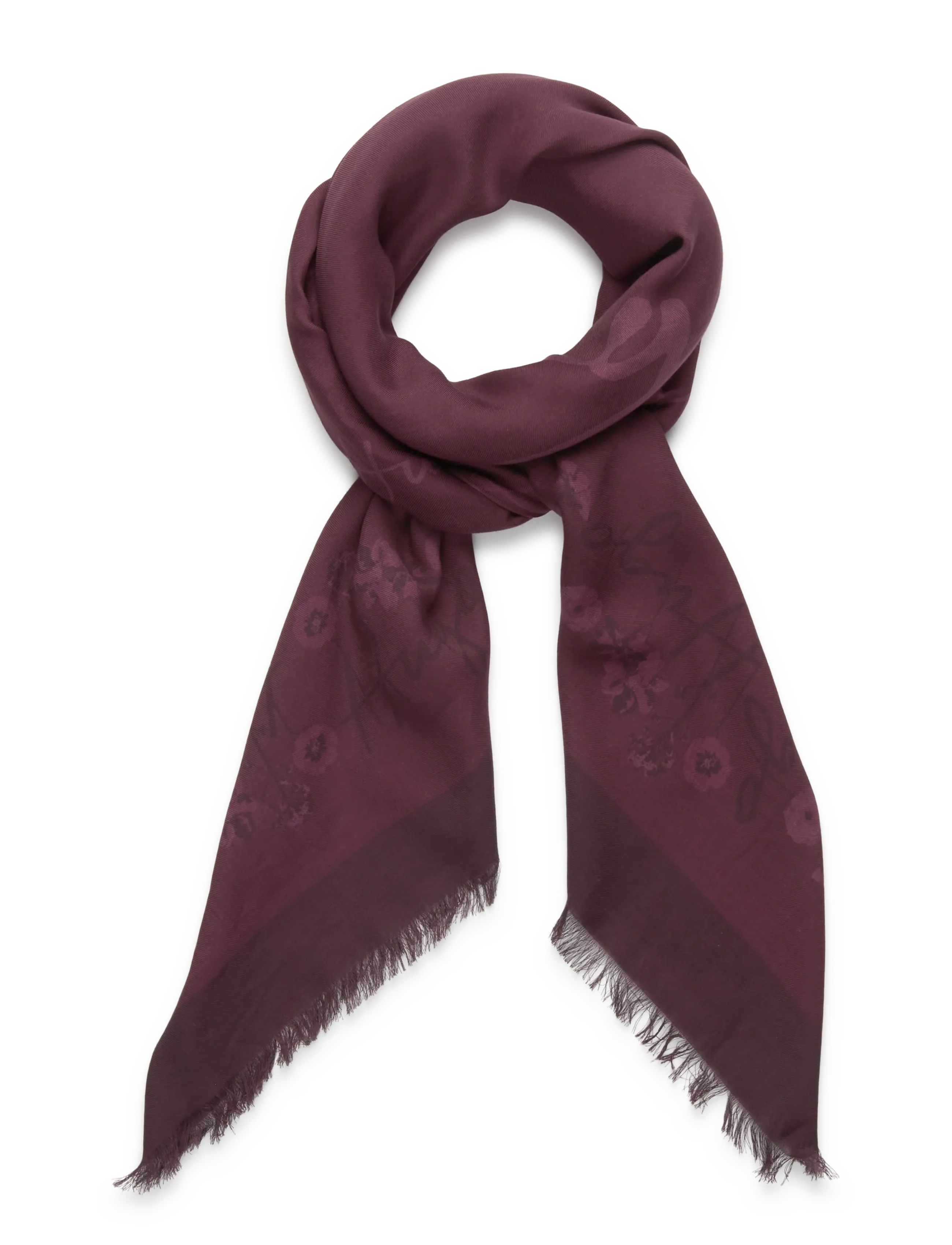 HUGO Alycia_120*120 - Sjalar - DARK PURPLE / burgundy