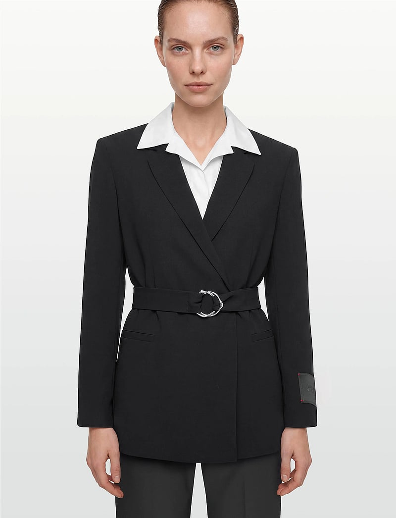 HUGO - Apia - belted blazers - black - 3