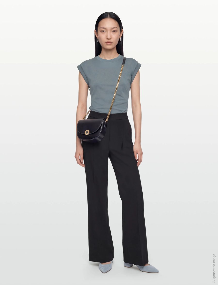 HUGO - Hamaia - hosen mit weitem bein - black - 0