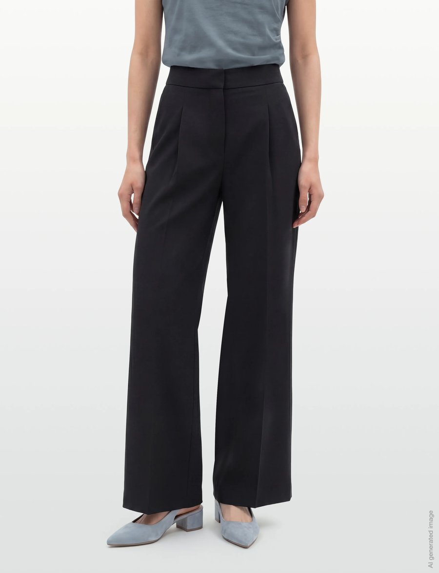 HUGO - Hamaia - hosen mit weitem bein - black - 3