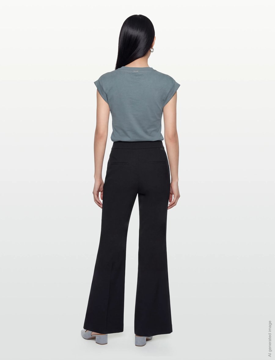 HUGO - Hamaia - hosen mit weitem bein - black - 4