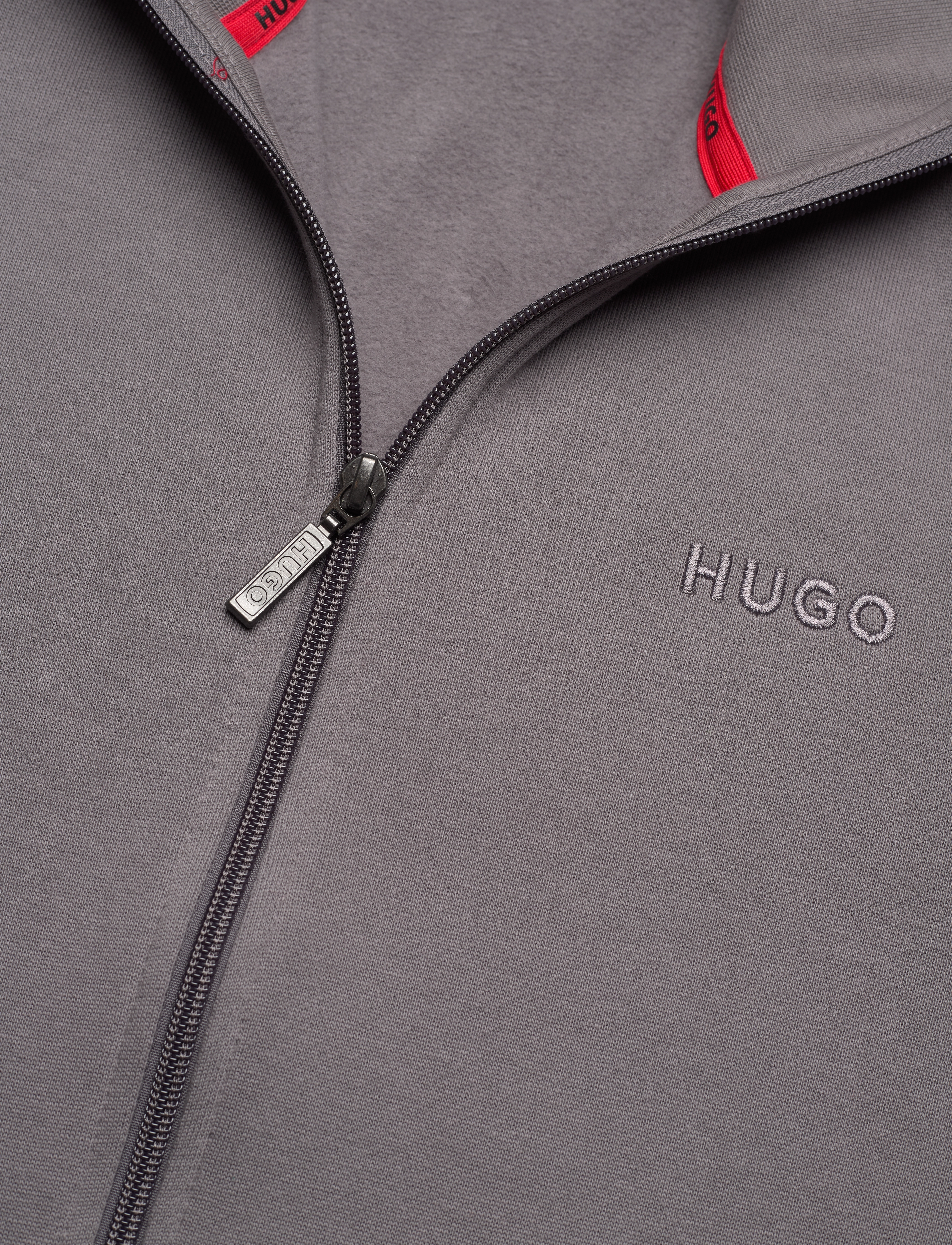 HUGO - Tonal Logo  Zip J - medium grey - 4