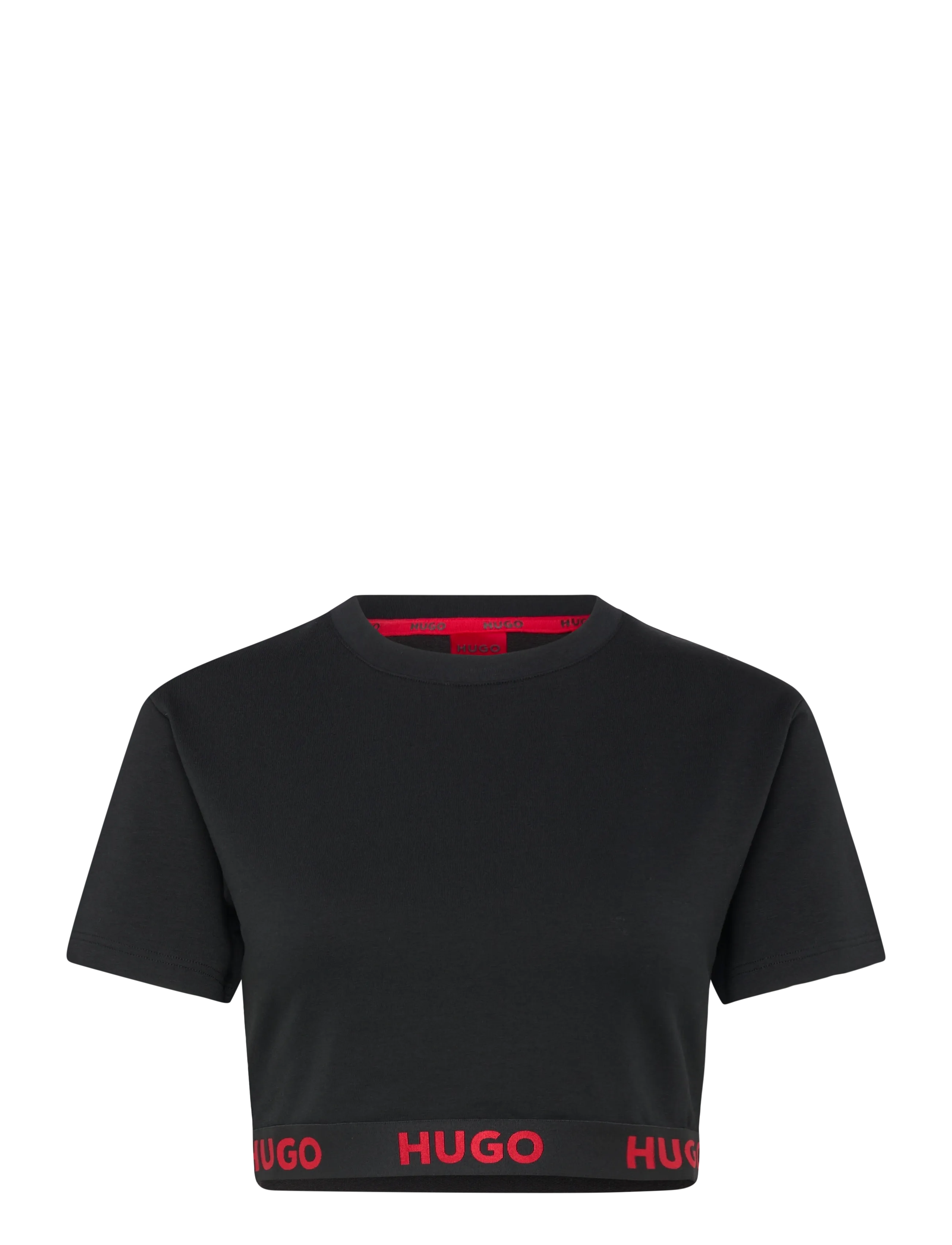 HUGO Sporty Logo_T-Shirt, L, T-shirts & Oberteile, Schwarz - Short-sleeved, Frauen