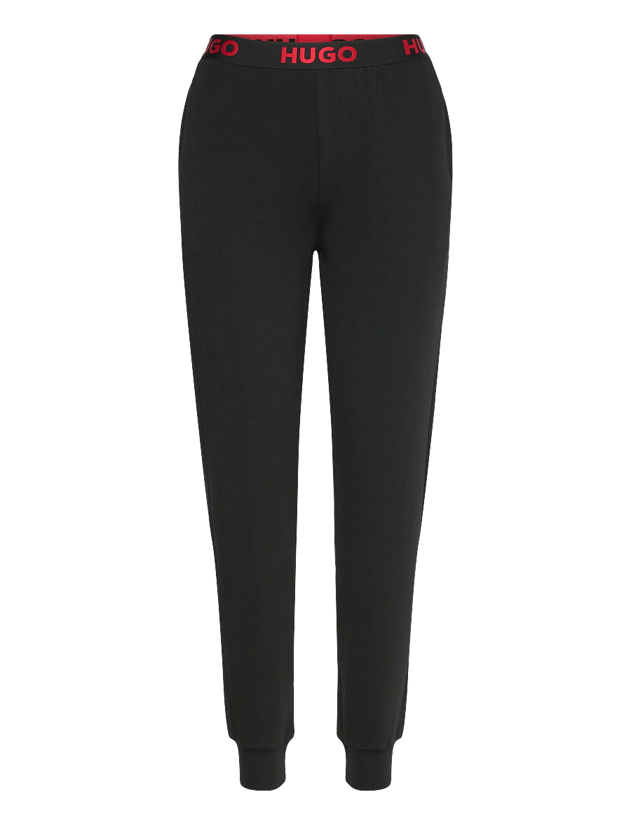 HUGO - SPORTY LOGO_PANTS - natbukser - black - 0