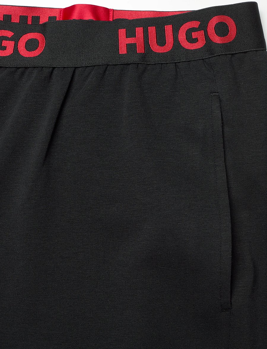 HUGO - SPORTY LOGO_PANTS - natbukser - black - 2