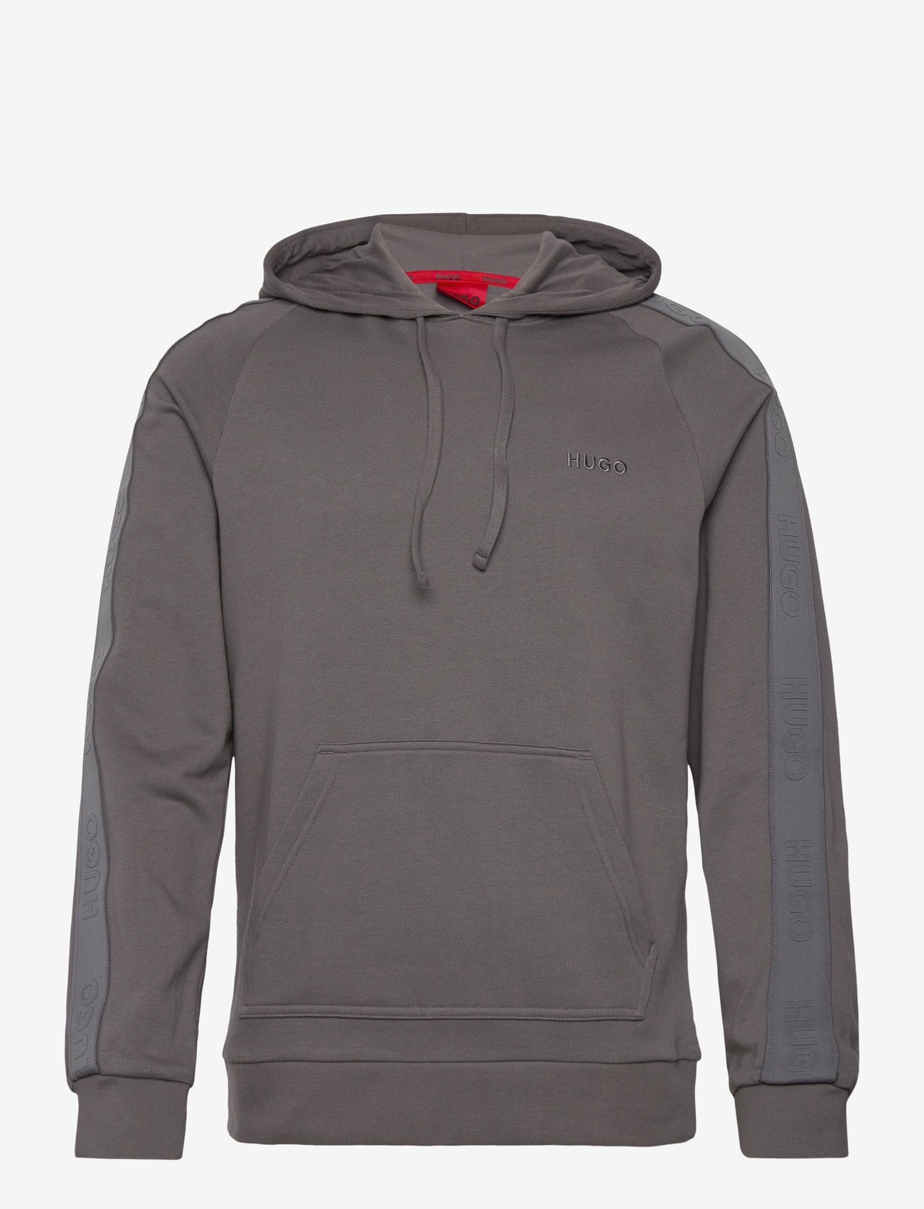 HUGO - Tonal Logo Hoodie - medium grey - 0