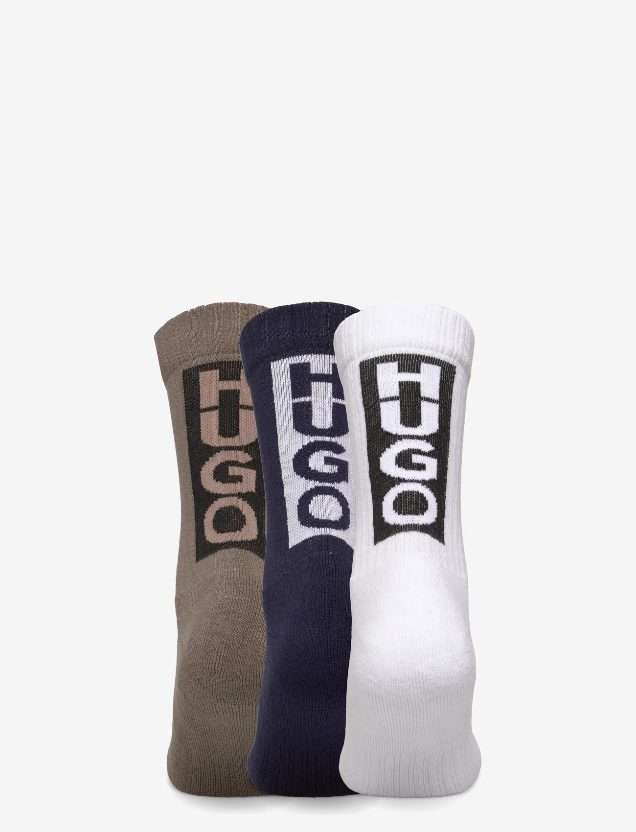 HUGO - 3P QS BACK LABEL CC - vanliga strumpor - medium grey - 2